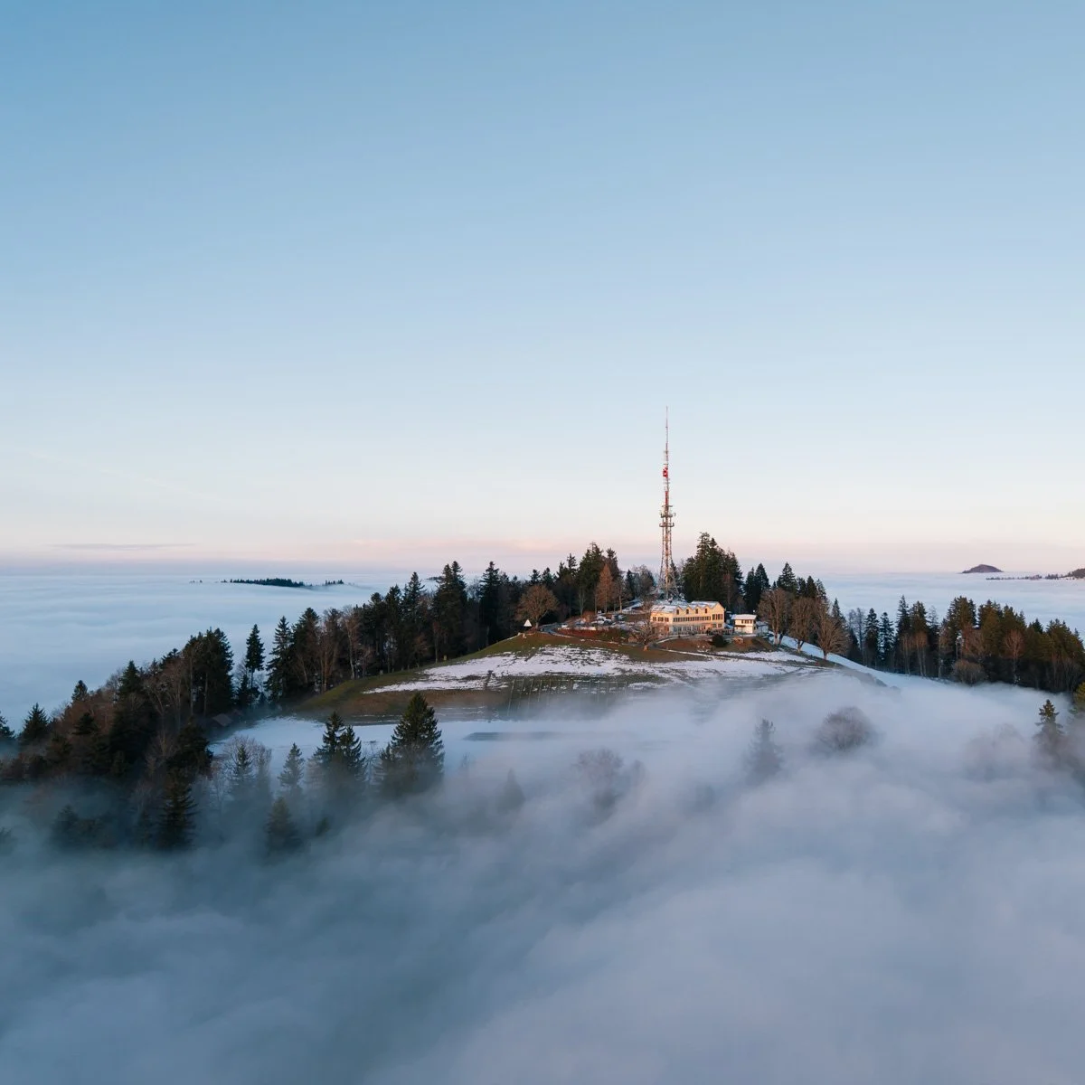 Drohnenbild Bachtel Kulm Zürcher Oberland Klaus Hoffmann Fotograf Alu-Dibond