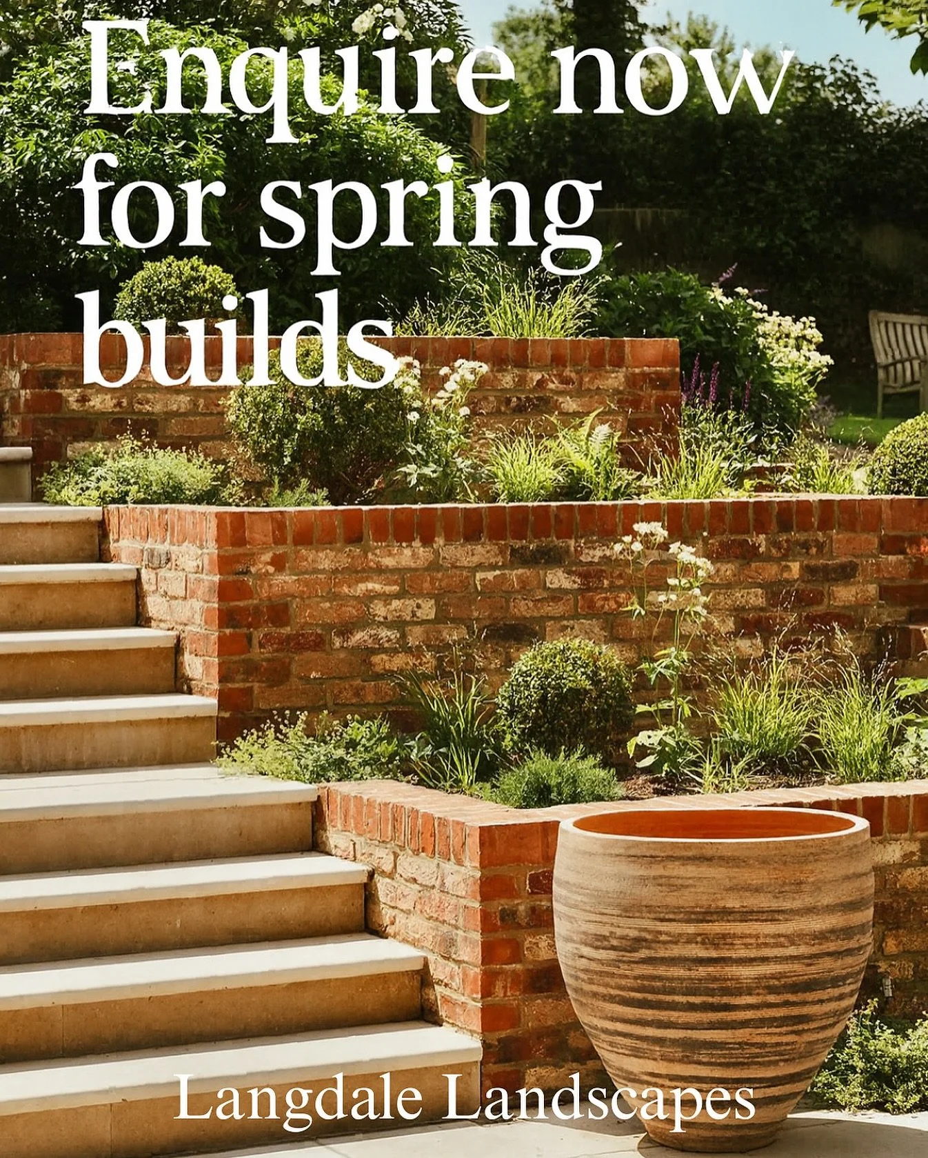 🌿 Thinking ahead to Summer 2026?

Now is the perfect time to start your garden journey. By beginning the design process this autumn, we can refine every detail, secure materials, and schedule your build so your outdoor space is complete and ready to