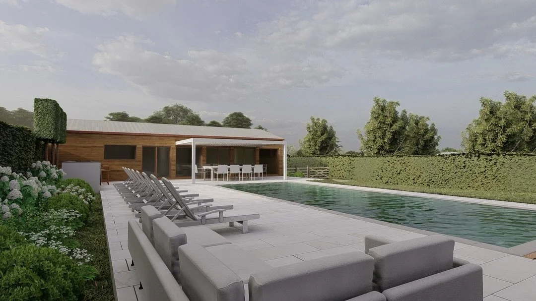 3D visuals are one of the most powerful tools in our design process.

They allow you to see how materials sit within their surroundings &mdash; how porcelain tones respond to the house, how timber warms a space, how levels, planting and structure com