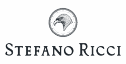 Logo of Stefano Ricci, featuring a circular emblem with a horse's head and the brand name beneath it.