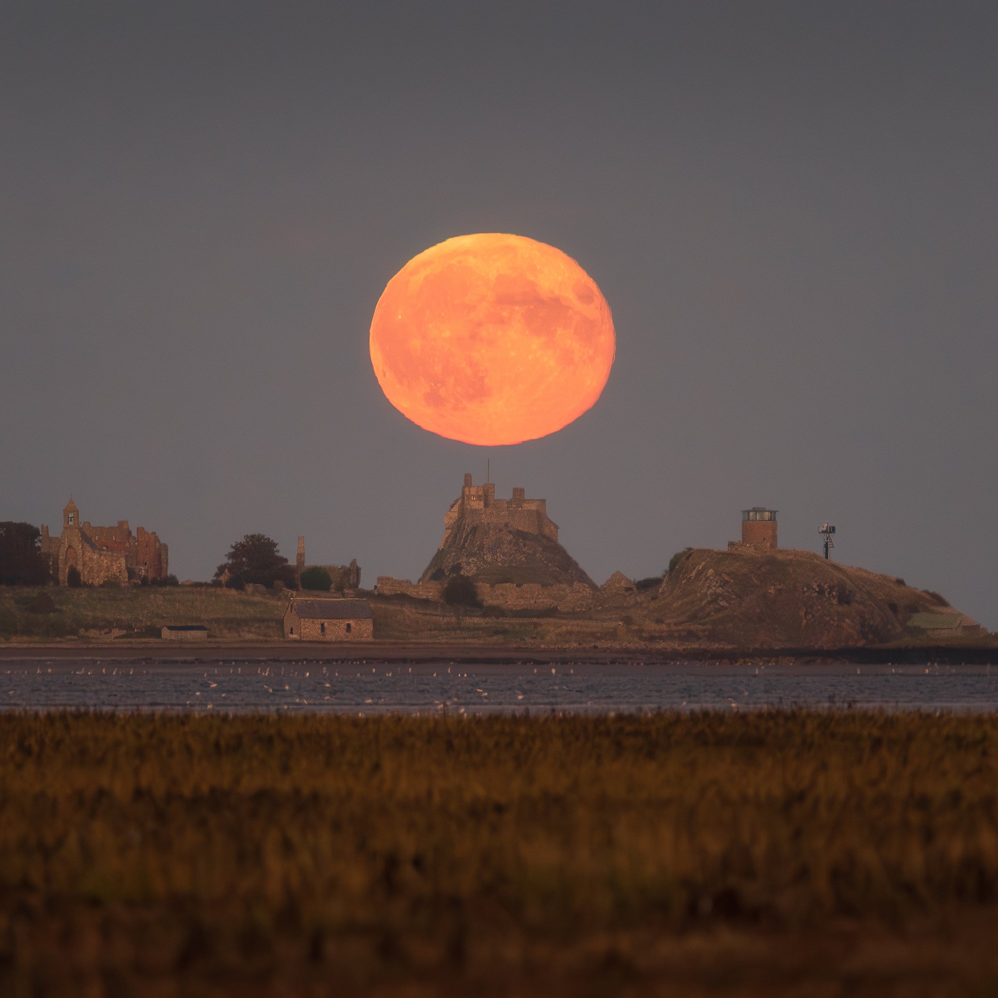 Holy Island Supermoon