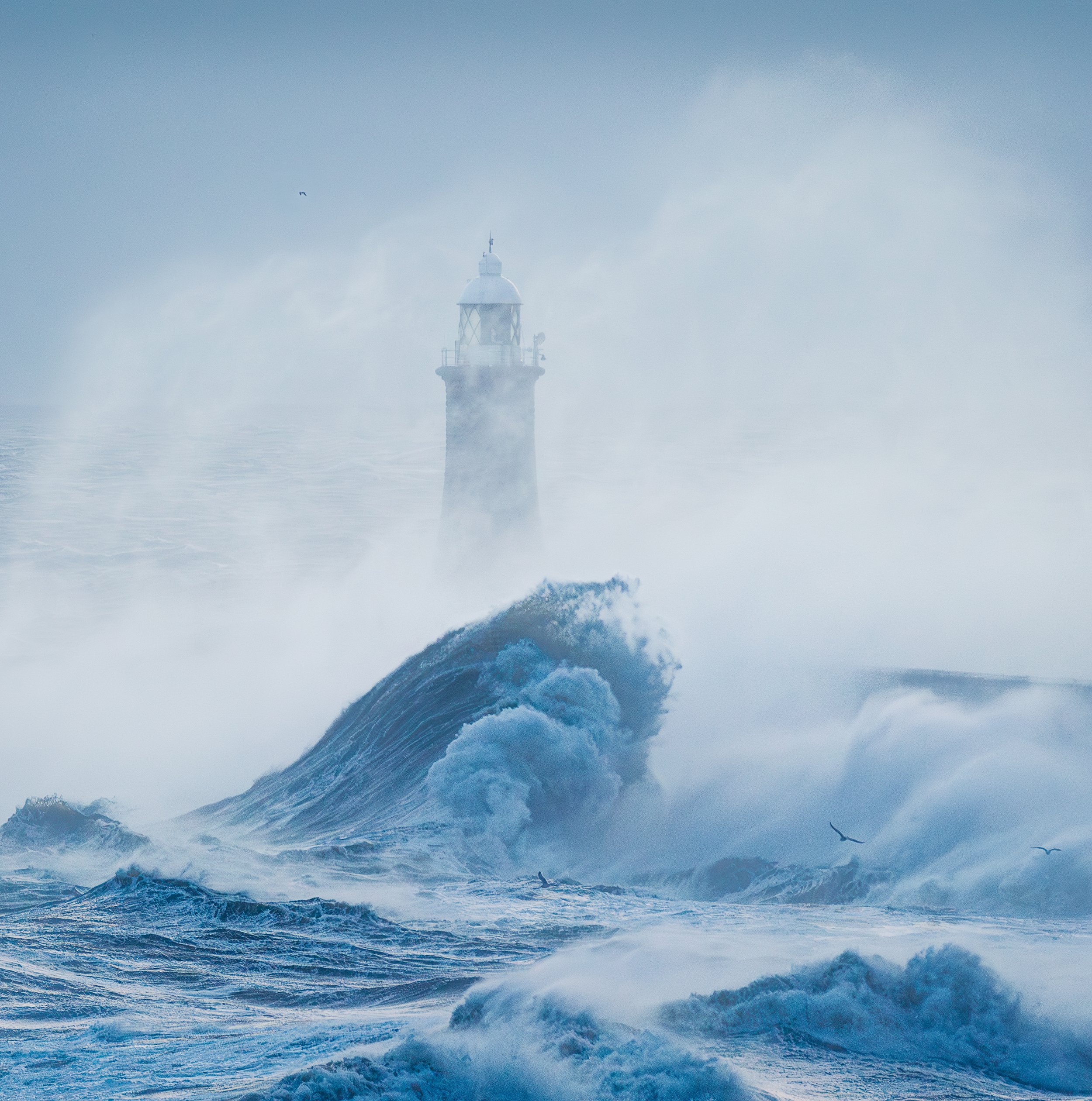 Storm Darragh, Tynemouth Pier