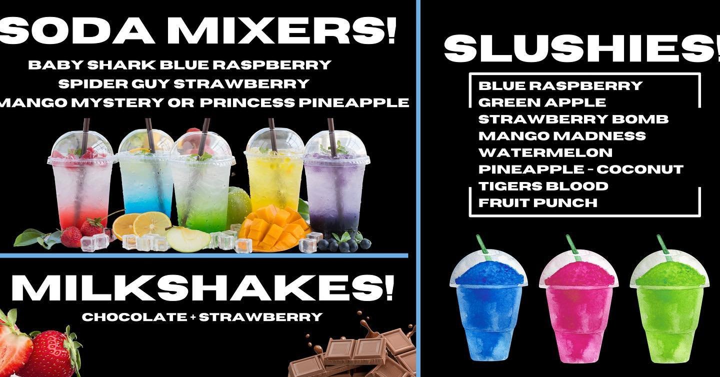 We&rsquo;ve expanded our menu! We&rsquo;re very excited to share these amazing drinks with y&rsquo;all! We&rsquo;ve added more kiddos options! The Baby Shark Blue raspberry is kid tested, kid approved! &ldquo;It&rsquo;s a 10/10!&rdquo; My niece - 
Ce