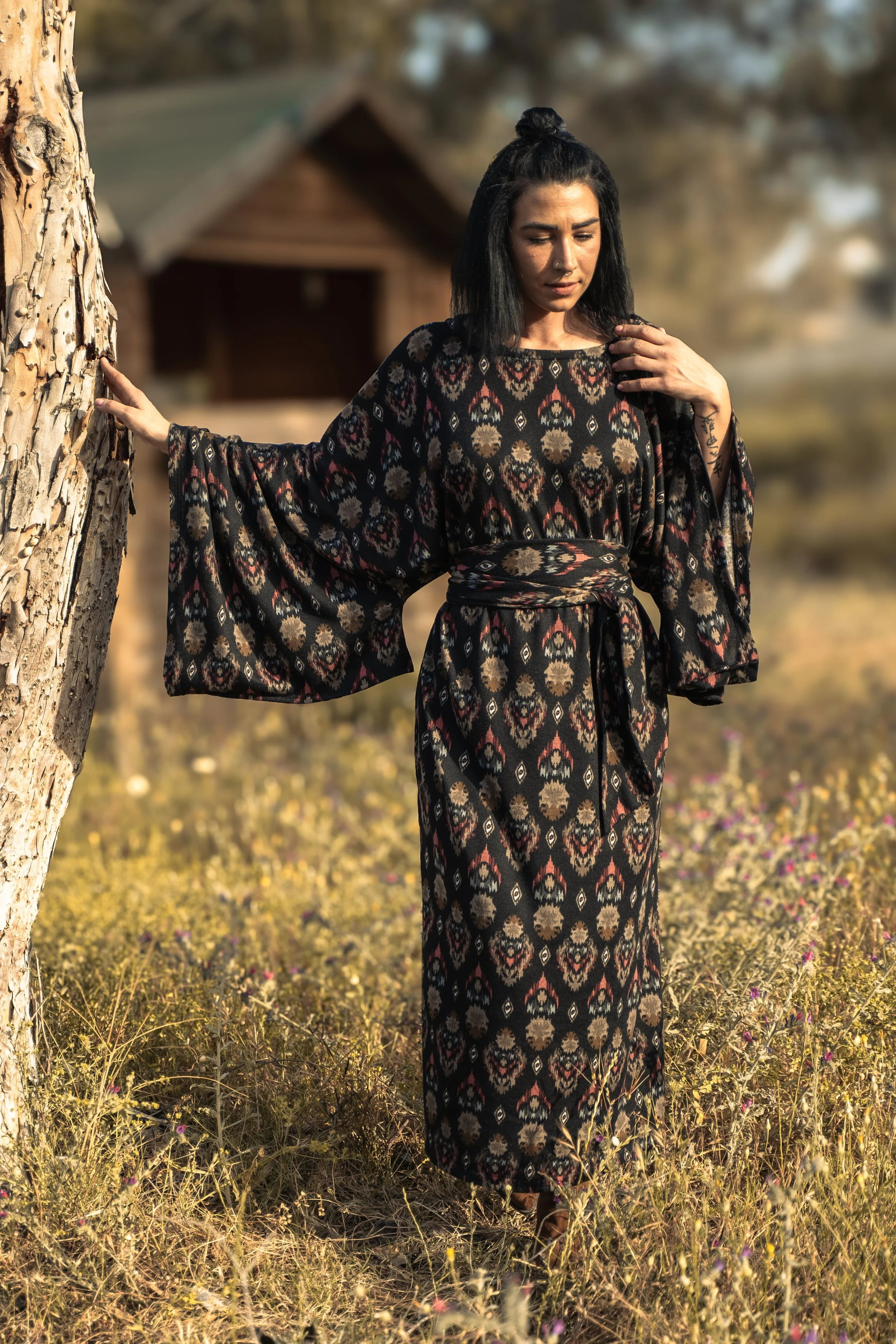 Earth Pulse Kimono Dress