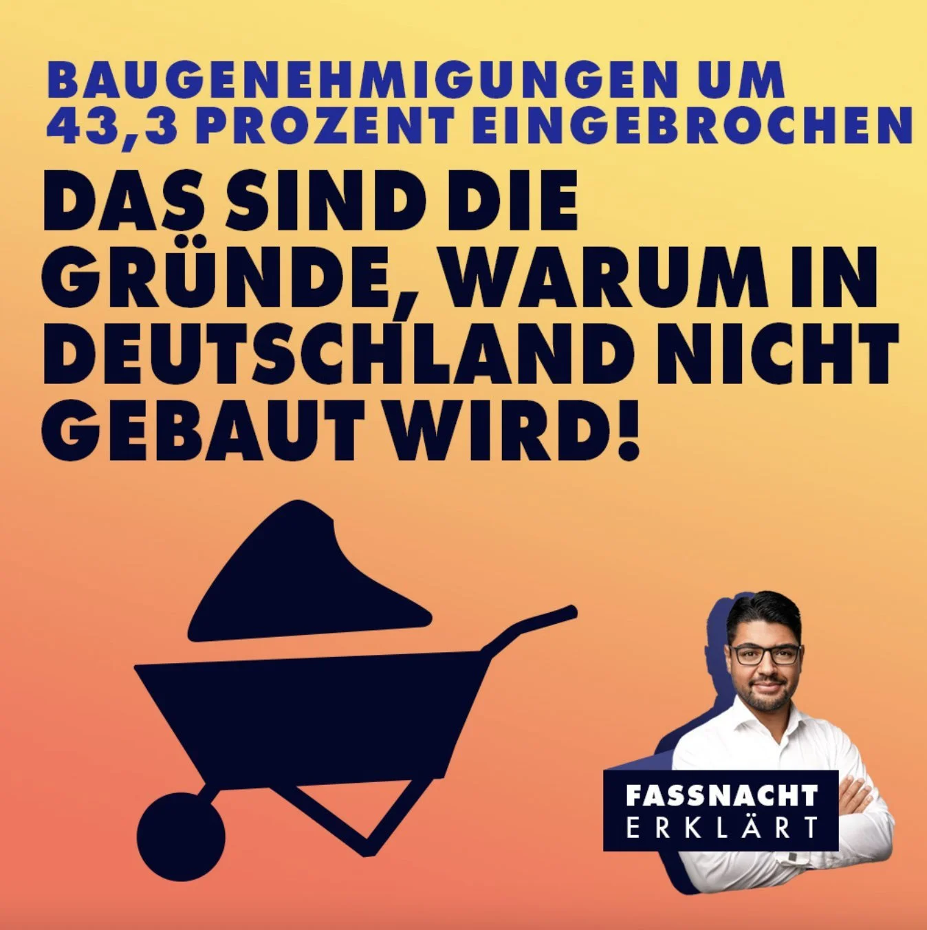 Baugenehmigungen um 43,3 Prozent eingebrochen: Das sind die Gründe, warum in Deutschland nicht gebaut wird!