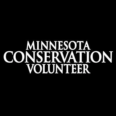 Text reading 'Minnesota Conservation Volunteer' on a black background.