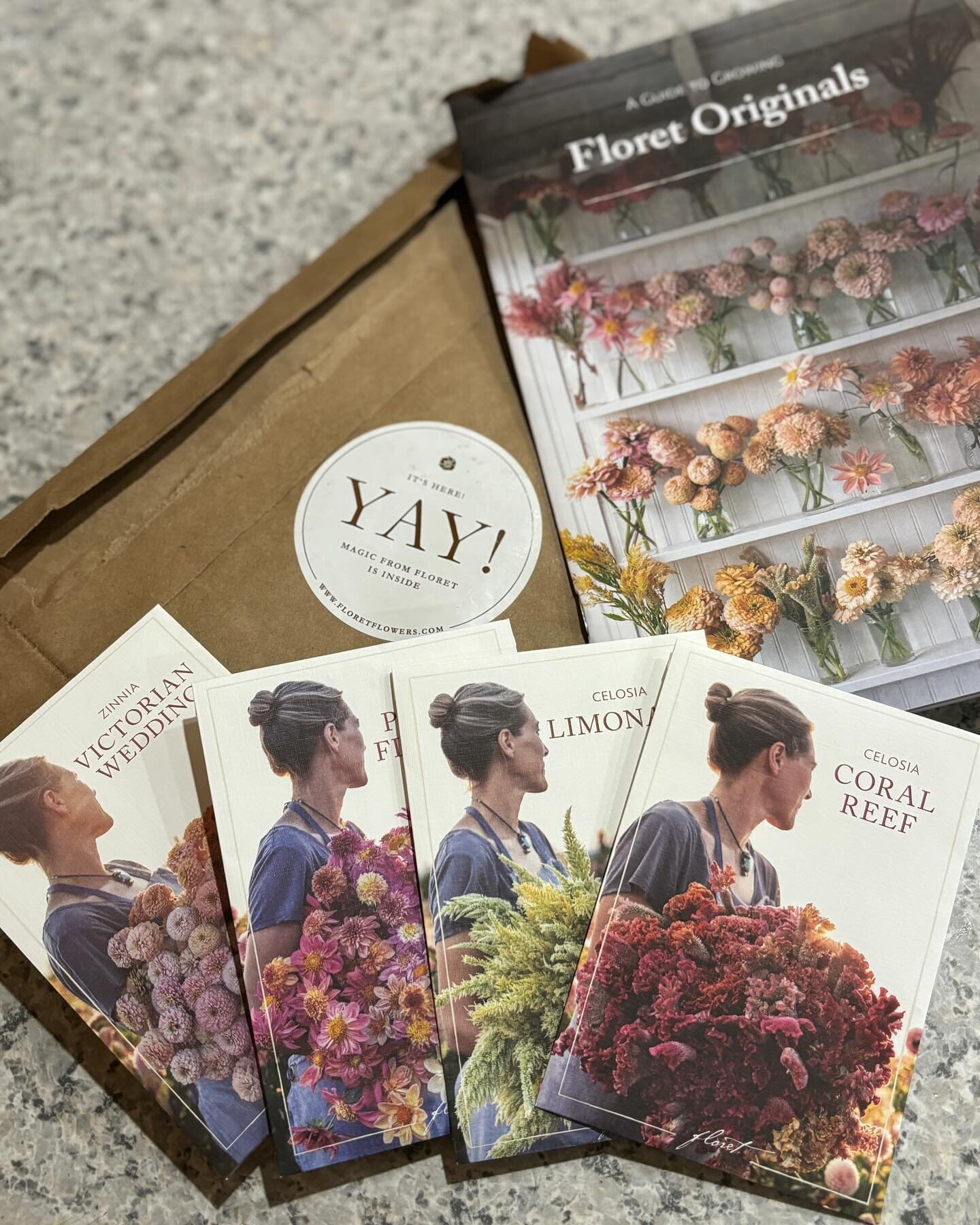 Just received seeds for these beautiful blooms! Can't wait to add these to the farm! Thank you Floret Flower Farm 🌸🌱🌸 #gwensblooms #gwensgreens #floret