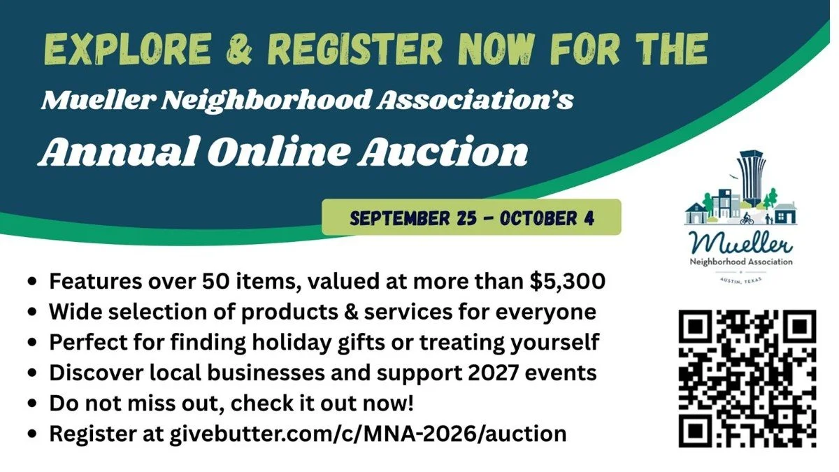 Mueller Neighborhood Association's Annual Online Auction