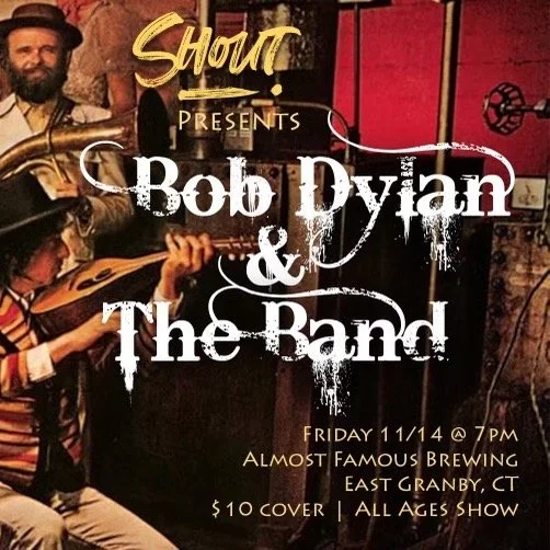 Love quality live music? You MUST Save This Date: 𝐅𝐫𝐢𝐝𝐚𝐲, 𝟏𝟏/𝟏𝟒/𝟐𝟓 𝟕-𝟏𝟎𝐏𝐌 @shout.the.band hits our stage with a tribute to Bob Dylan and The Band! Don't delay! Mark those calendars NOW!