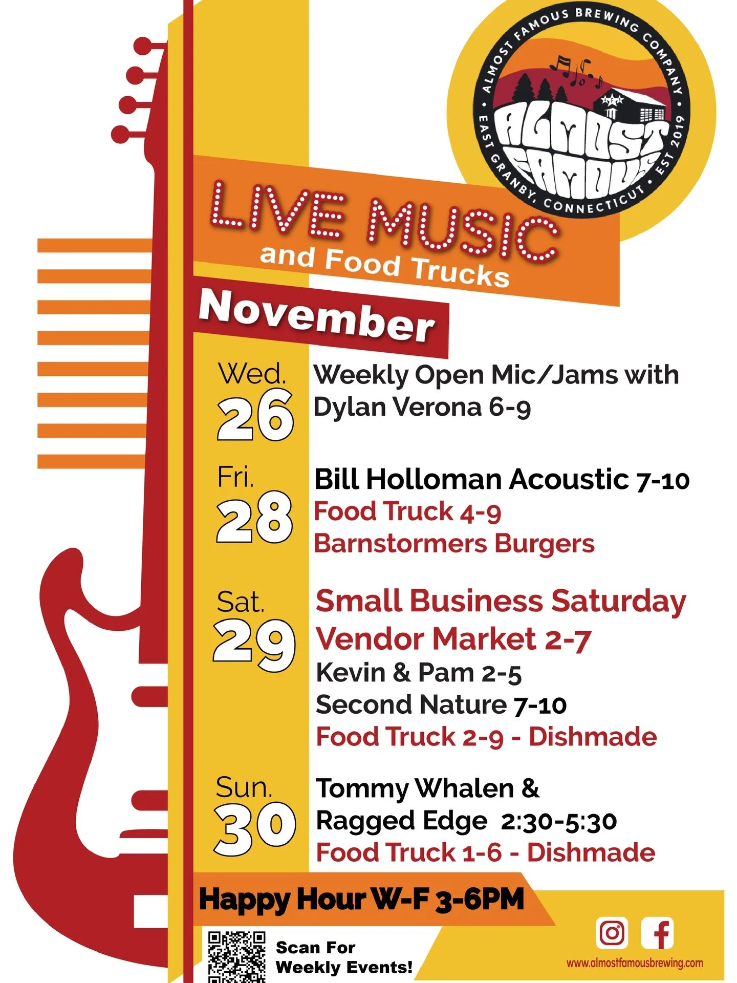 &lsquo;Tis the season!

🍺Happy Hour W-F 3-6PM Select brews $5
🍺Pinball and Billiards rooms open during our normal business hours unless specified otherwise.
🍺 𝐍𝐨𝐯𝐞𝐦𝐛𝐞𝐫 𝐅𝐞𝐚𝐭𝐮𝐫𝐞𝐝 𝐀𝐫𝐭𝐢𝐬𝐭𝐬:
@skip_marsh_art  Studio B and @josh_es