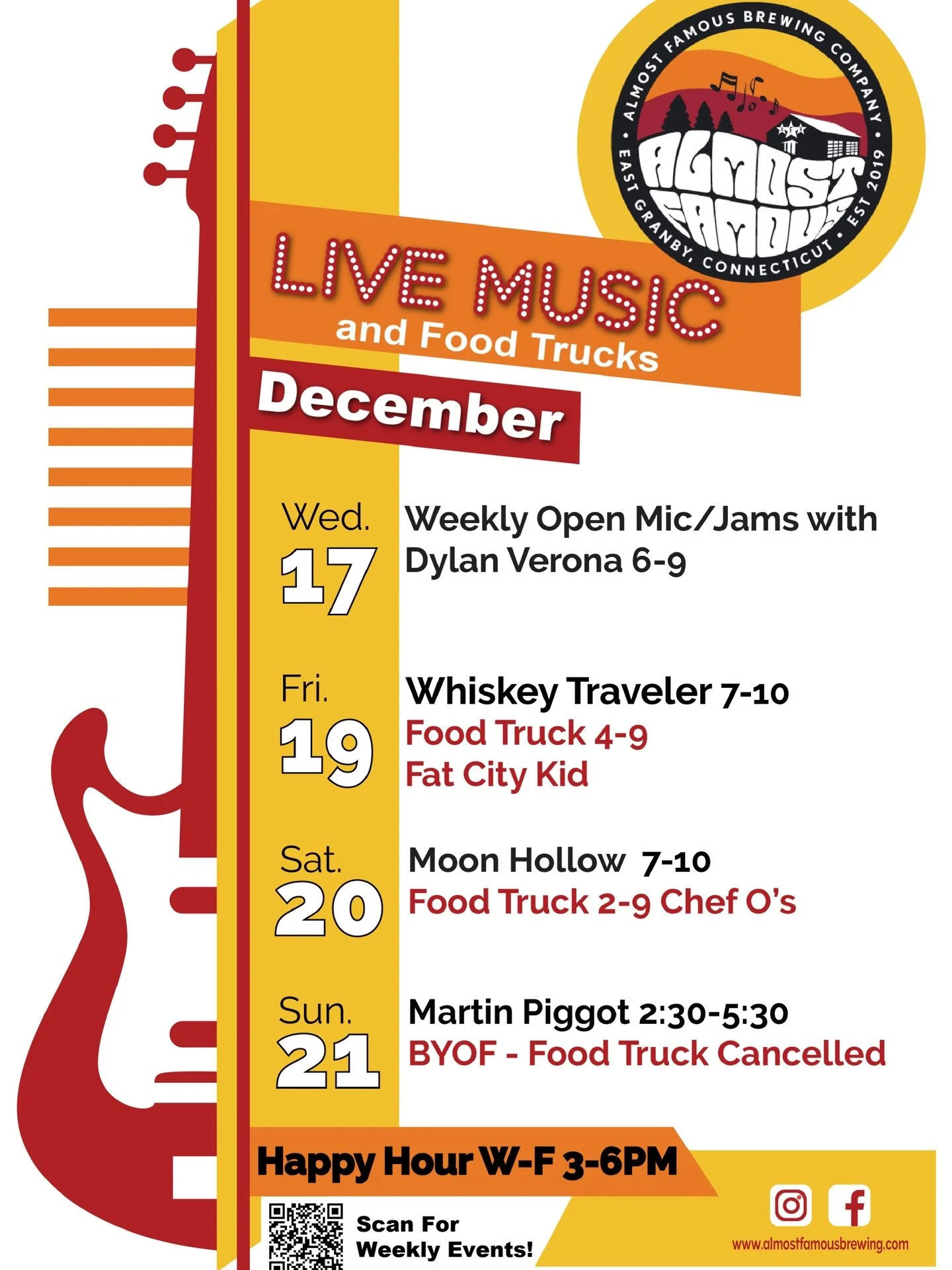 &lsquo;𝑻𝒊𝒔 𝒕𝒉𝒆 𝒔𝒆𝒂𝒔𝒐𝒏!
🍺Happy Hour W-F 3-6PM Select brews $5
🍺Pinball and Billiards rooms open during our normal business hours unless specified otherwise. 
🍺 𝐃𝐞𝐜𝐞𝐦𝐛𝐞𝐫 𝐅𝐞𝐚𝐭𝐮𝐫𝐞𝐝 𝐀𝐫𝐭𝐢𝐬𝐭𝐬:
@cmacclintic Studio B and 