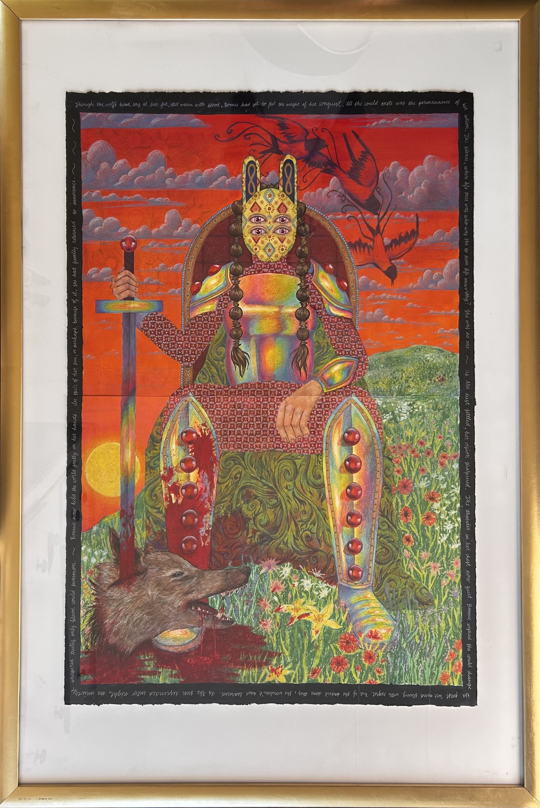 Bonnabelle, 2025, mixed media on paper, from the solo exhibition Navigate, 29 x 42 in.