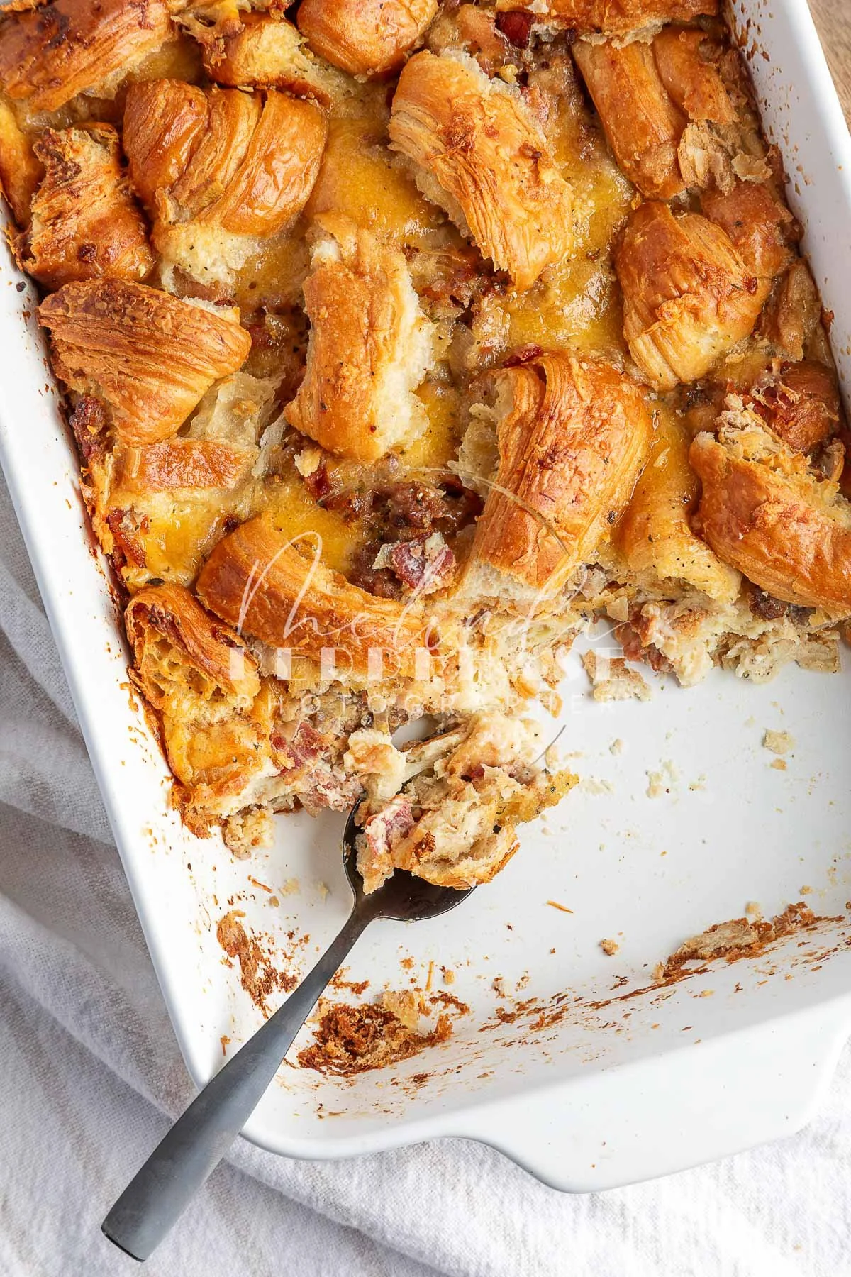 Bacon Sausage Croissant Breakfast Cassarole- LRWM-35.jpg