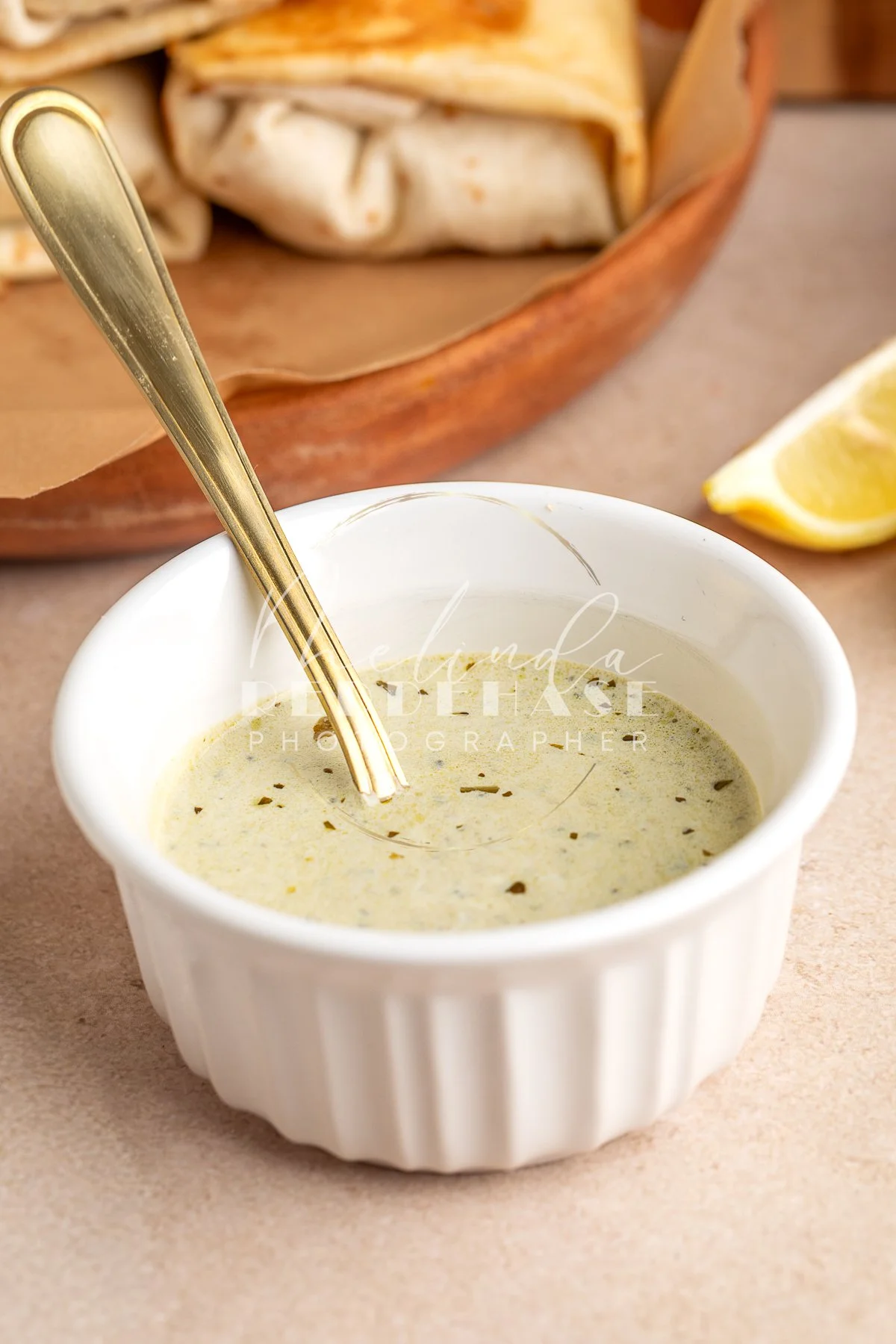 Pesto Chicken Wrap Lemon Garlic Yogurt Dip - LRWM-34.jpg