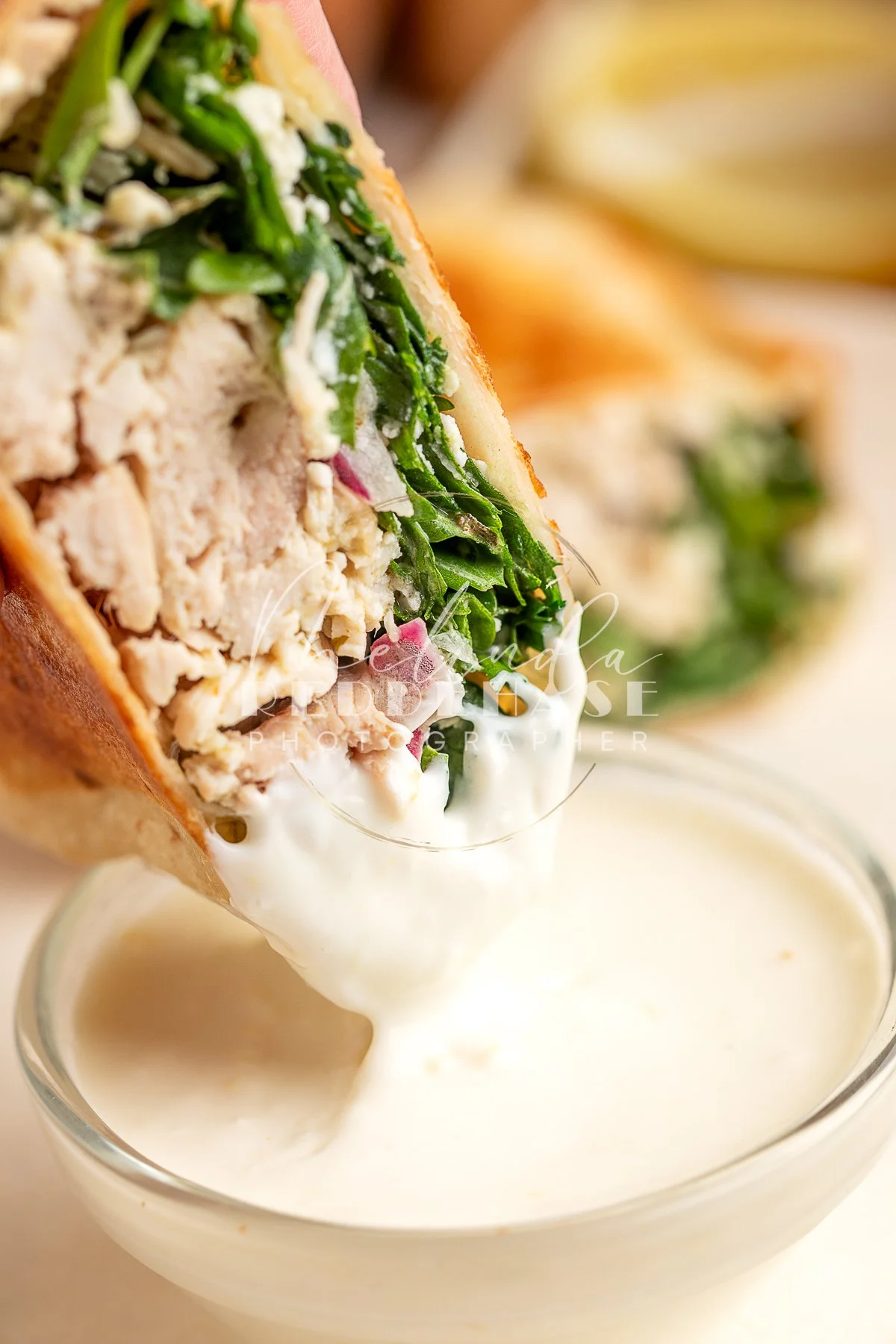 Pesto Chicken Wrap Lemon Garlic Yogurt Dip - LRWM-43.jpg