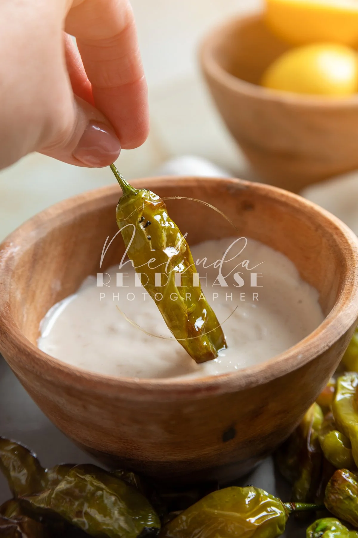 Shishito Peppers Air Fryer Lemon Garlic Dipping Sauce-LRWM--35.jpg