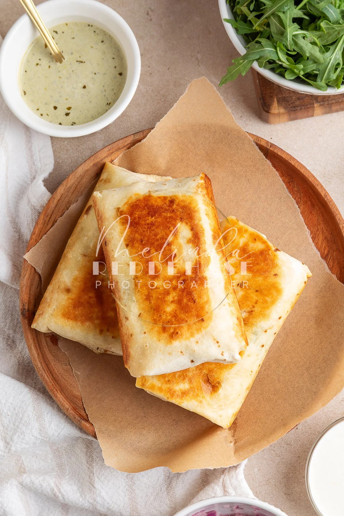 Pesto Chicken Wrap Lemon Garlic Yogurt Dip - LRWM-27.jpg