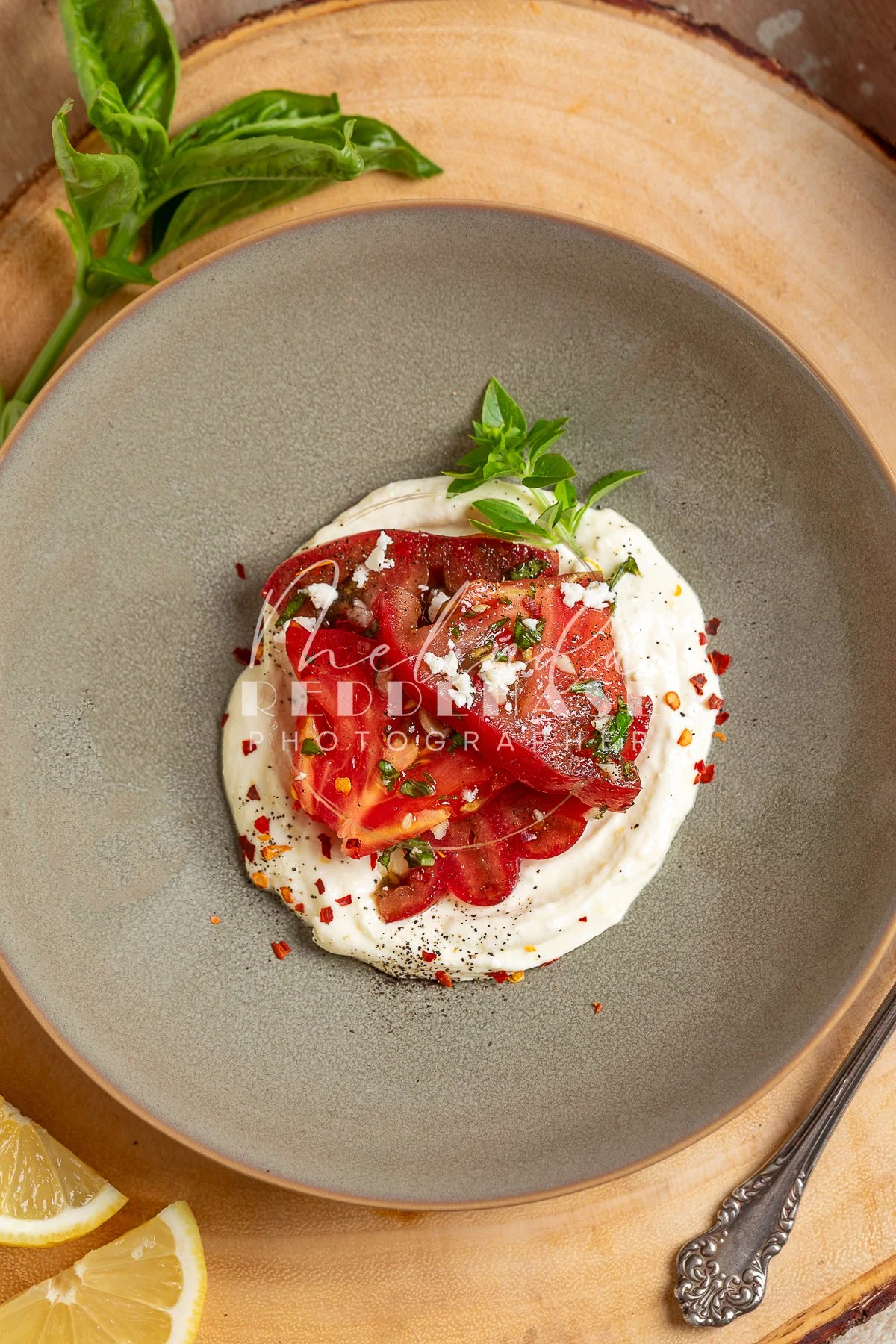 Heirloom Tomato Salad Over Whipped Ricotta Feta- LRWM-27.jpg
