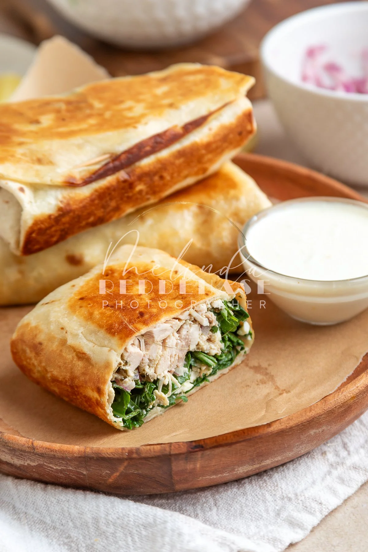 Pesto Chicken Wrap Lemon Garlic Yogurt Dip - LRWM-47.jpg