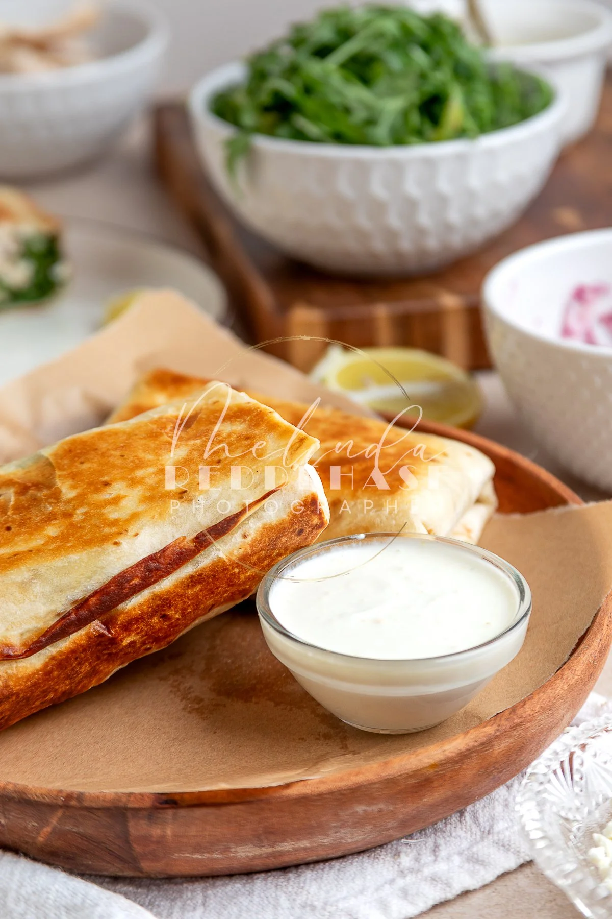 Pesto Chicken Wrap Lemon Garlic Yogurt Dip - LRWM-46.jpg