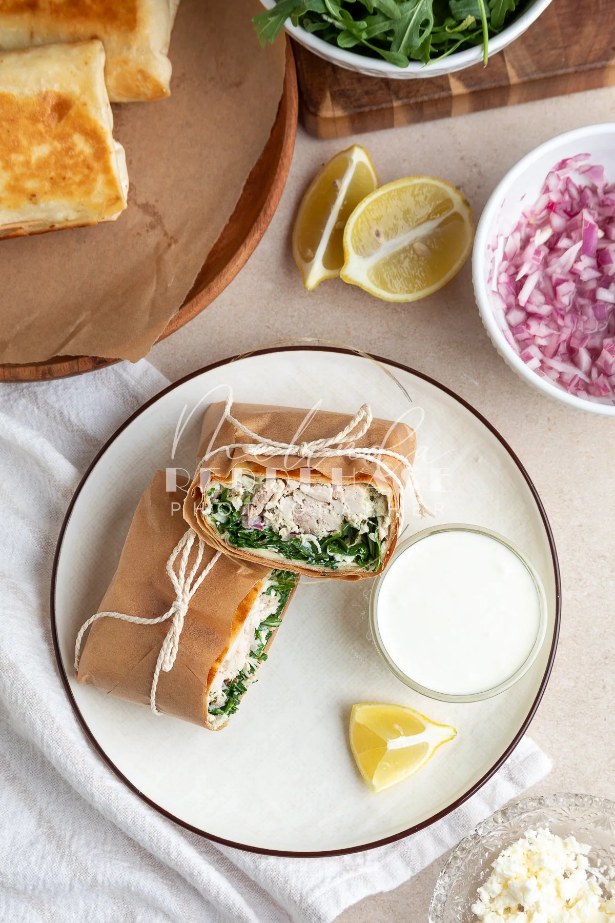 Pesto Chicken Wrap Lemon Garlic Yogurt Dip - LRWM-38.jpg