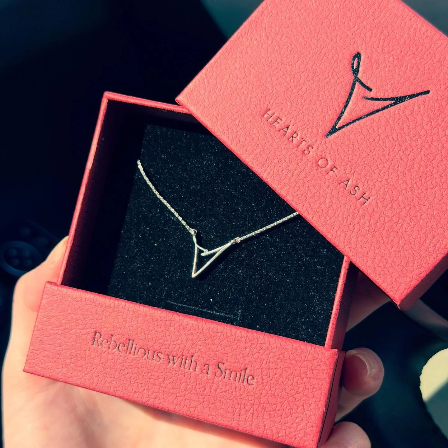 The Send-Off 🤍 
An end. A beginning. 

The last pendant in the 2025 collection. Coming Soon - 2026! 💋 

#SpecialDelivery #HeartsOfAsh #FineJewelry #StatementJewelry #HeartsofAsh2026