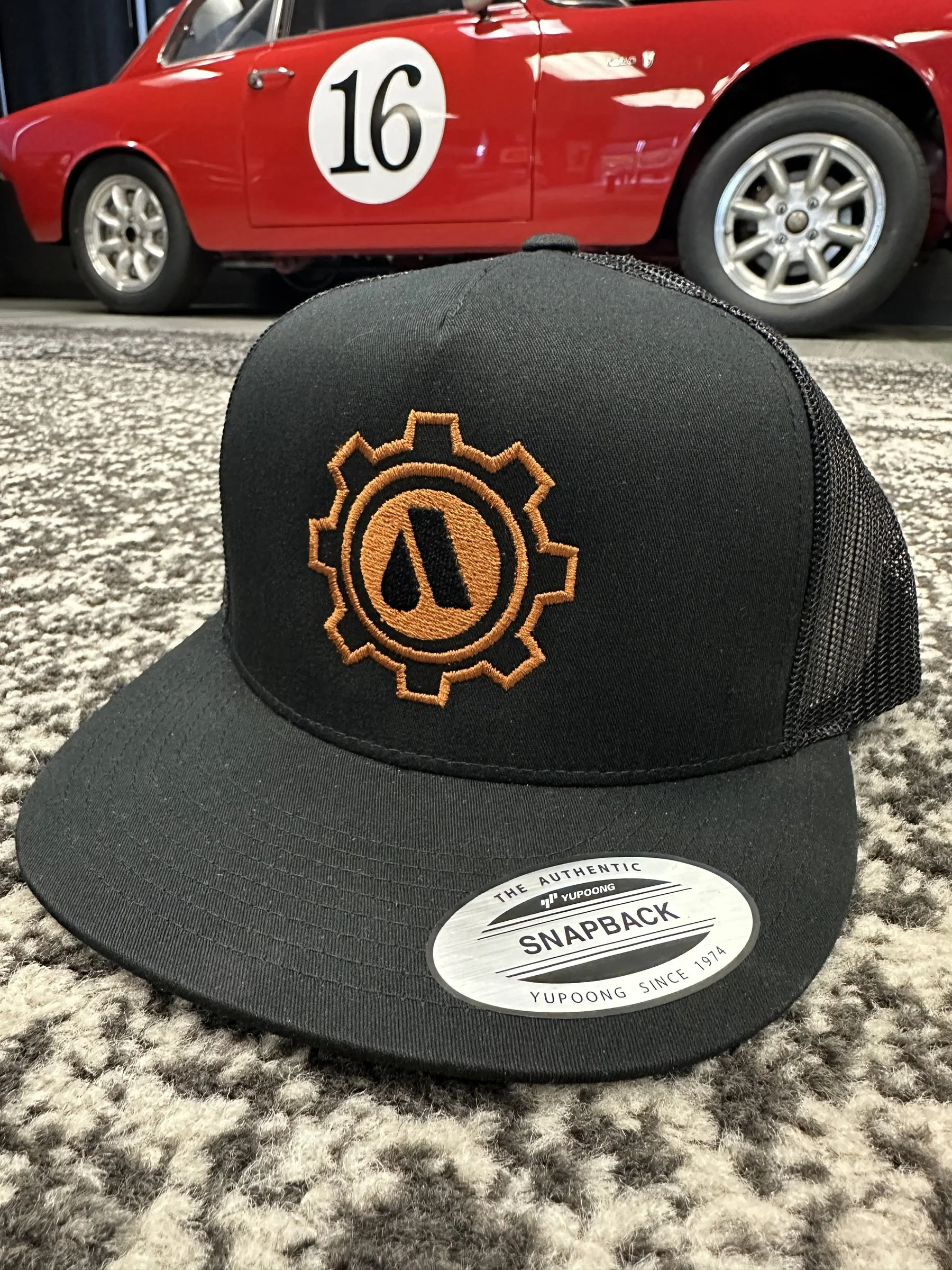 Black Snapback Cap with Copper AA Gear Logo