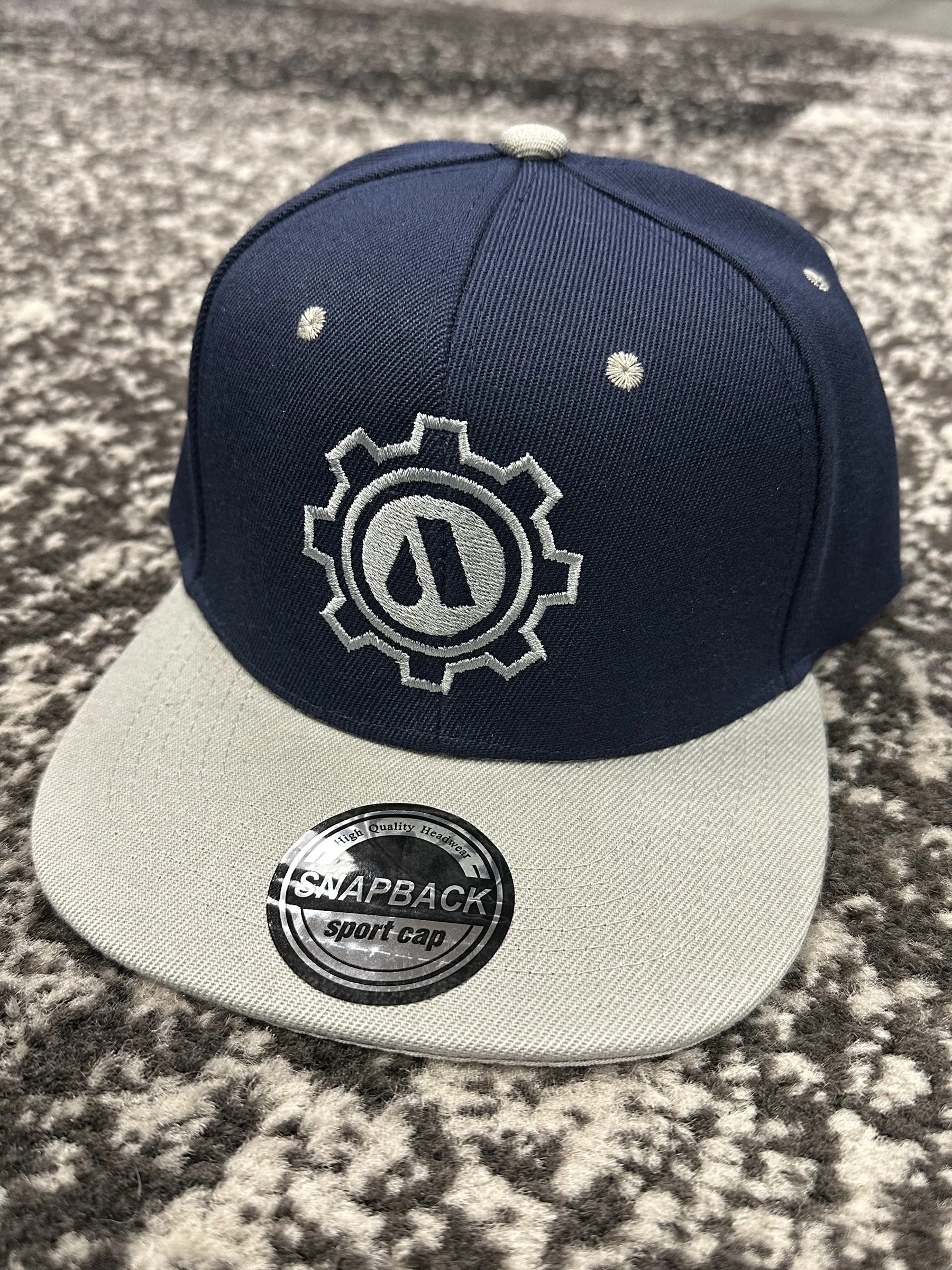 2-Tone Navy/Light Gray Cap with Silver AA Gear Logo