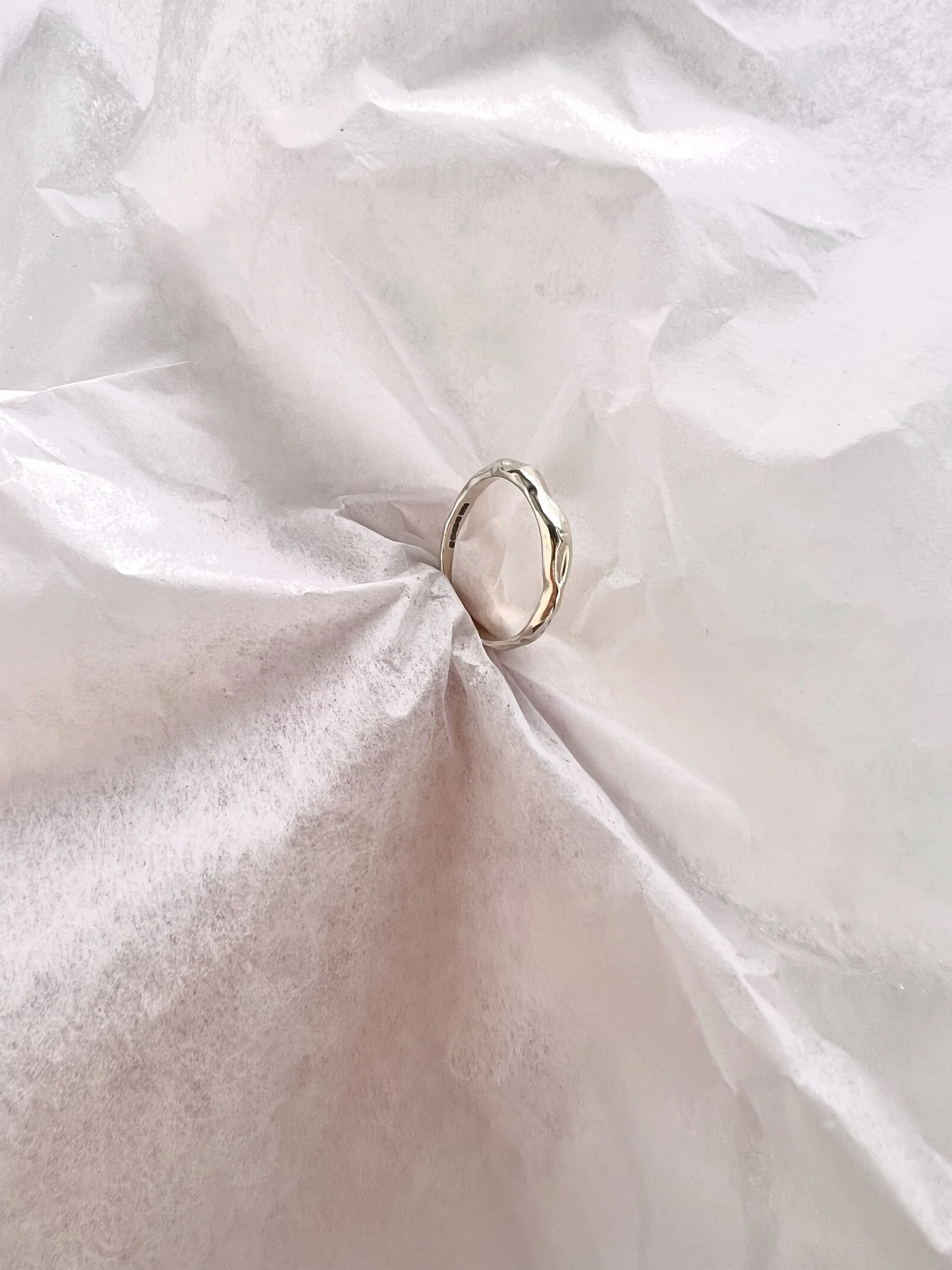 9ct White gold ring for Emily.