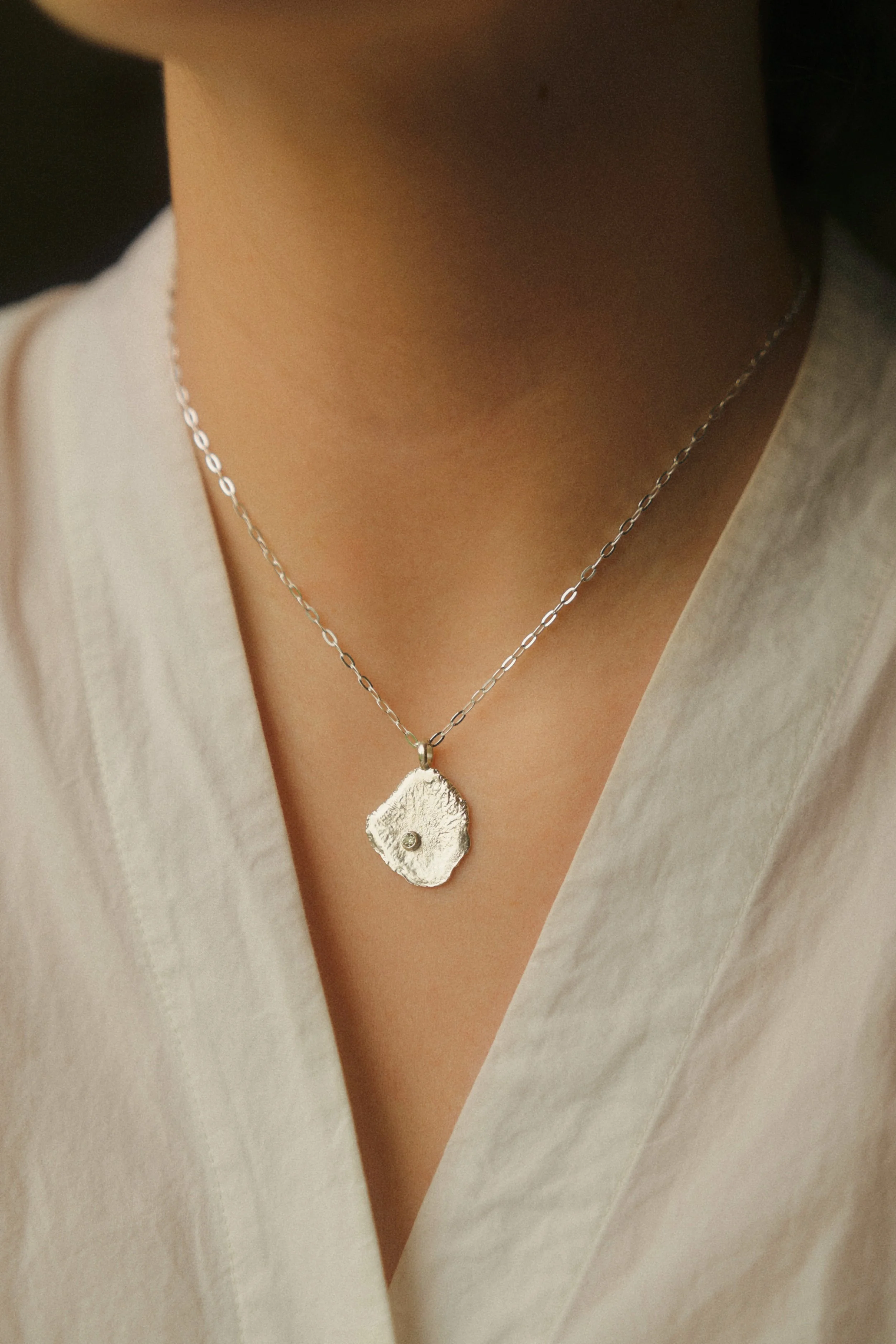 Symone Gemstone Necklace | Silver