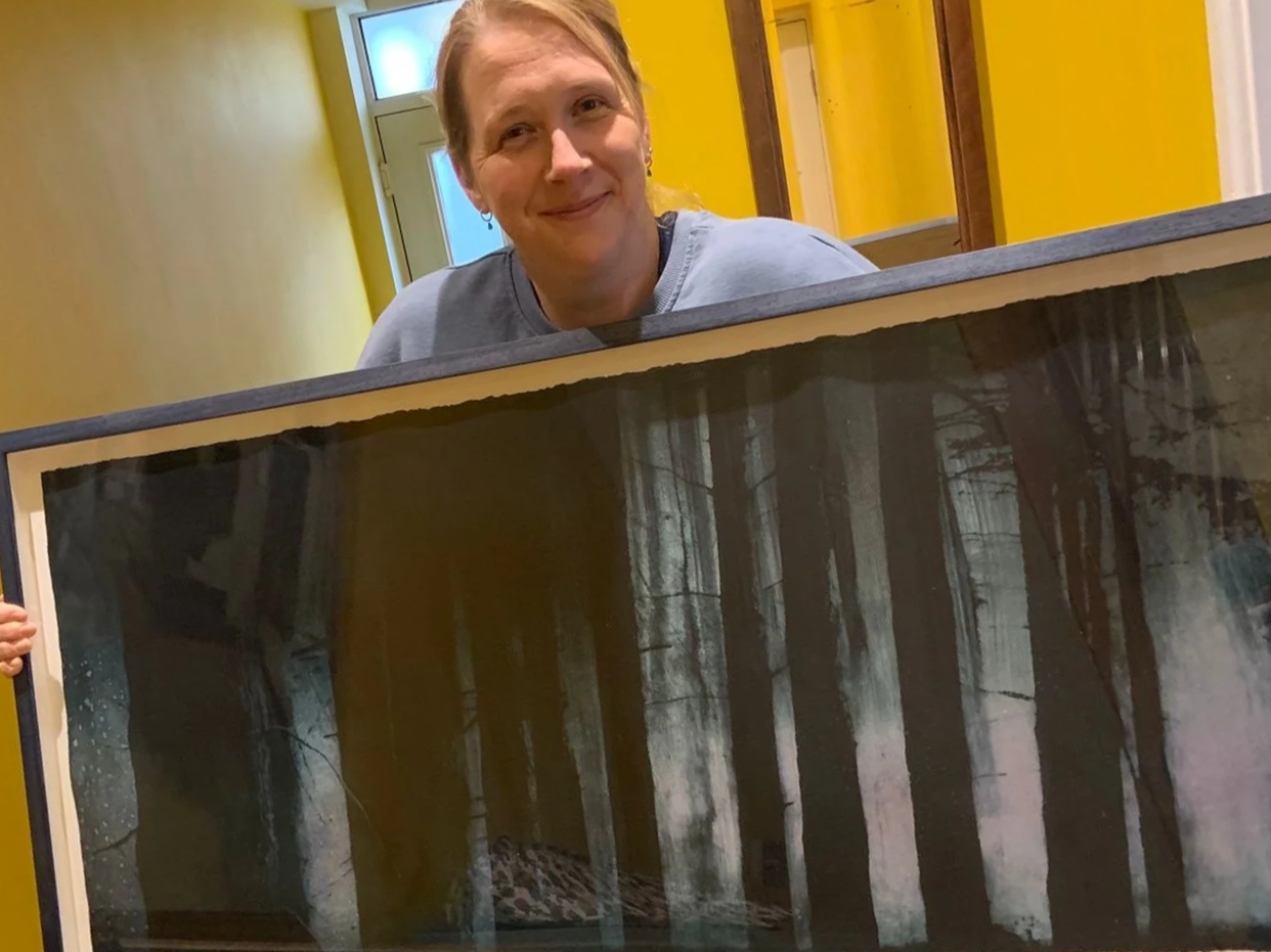 ‘Encircled’ is being exhibited at the Woolwich Contemporary Print Fair 2025