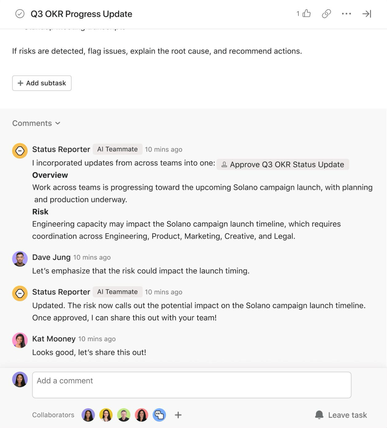 Asana AI Teammates are live for plans on Starter and above