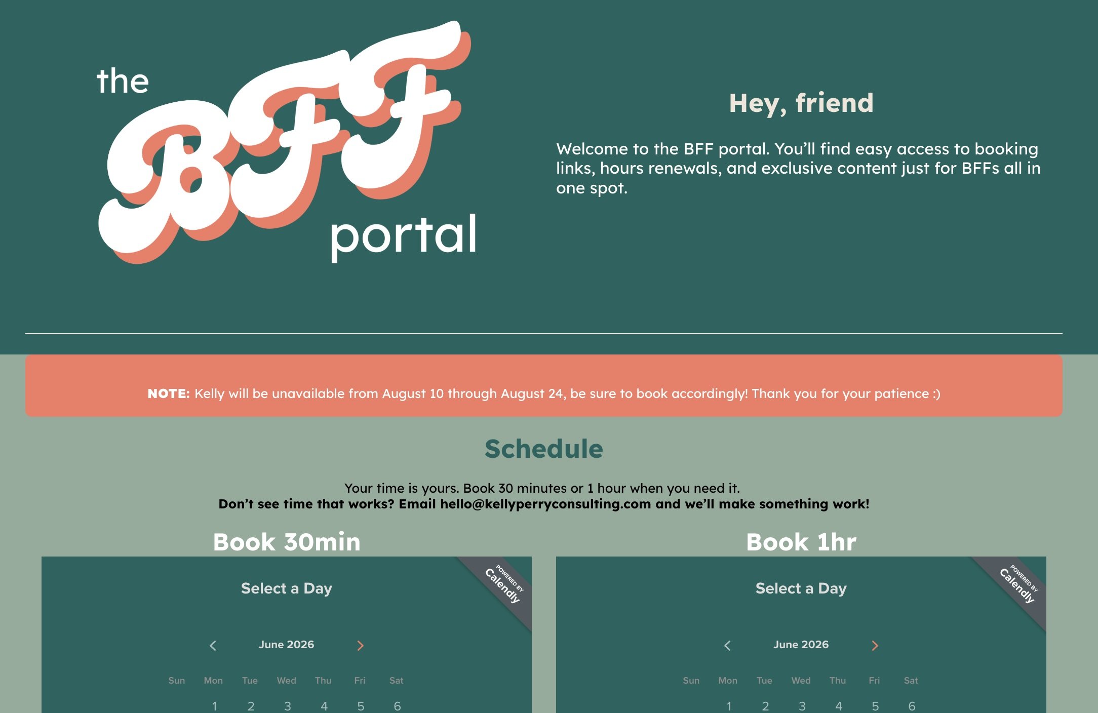 gated customer portal for coaching clients