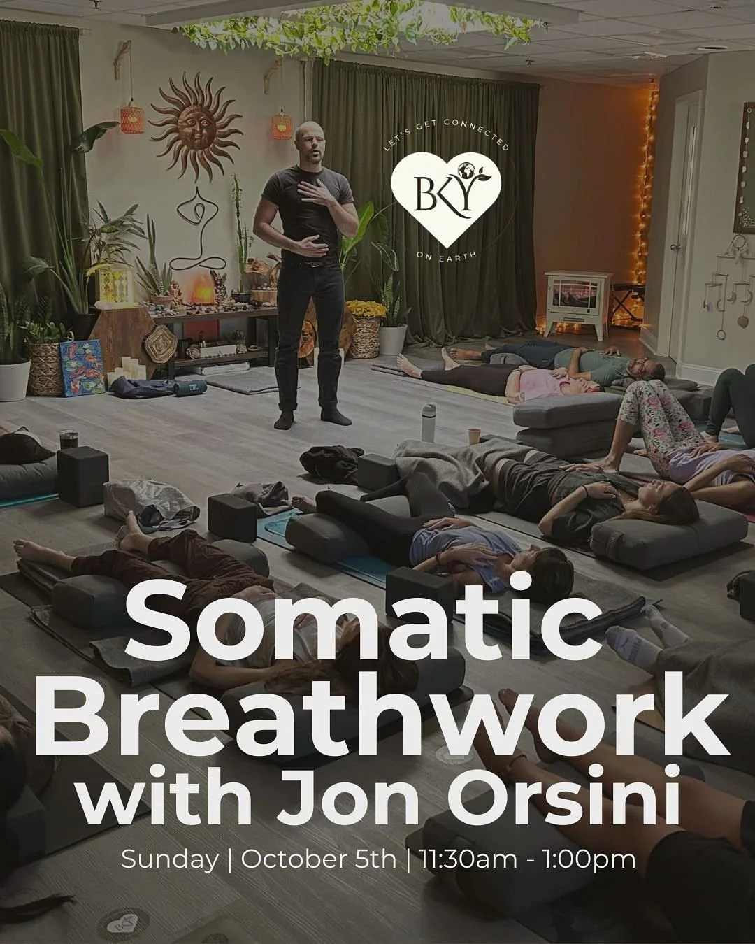 Will you be joining us this Sunday? Jon Orsini is returning to BKY for another incredible workshop!

Somatic Breathwork with @jonorsini is a journey of courage, curiosity, and self discovery. We clear stagnant energy, stress, and anxiety from the bod