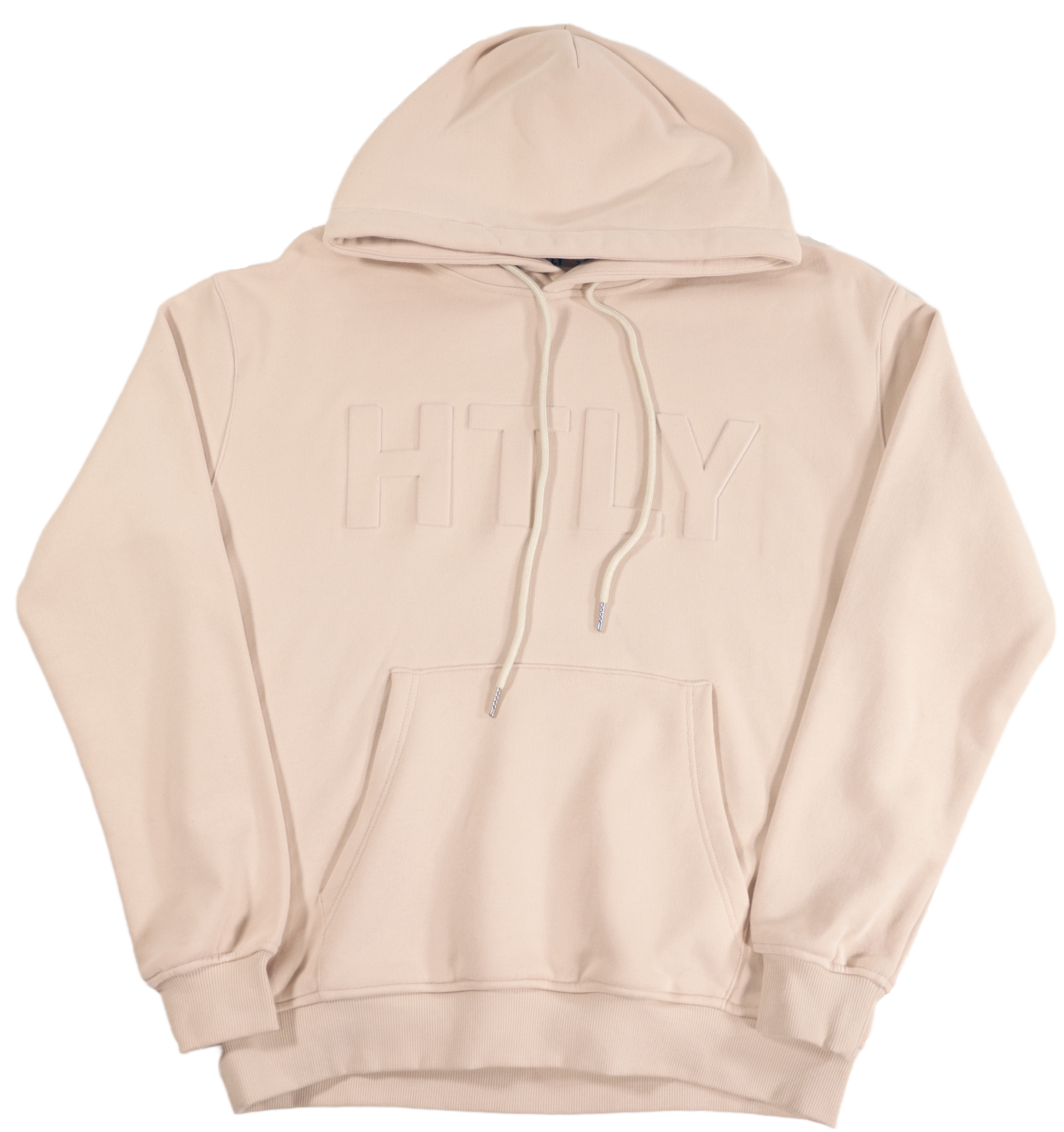 Oat Milk - HTLY Signature Embossed Hoodie