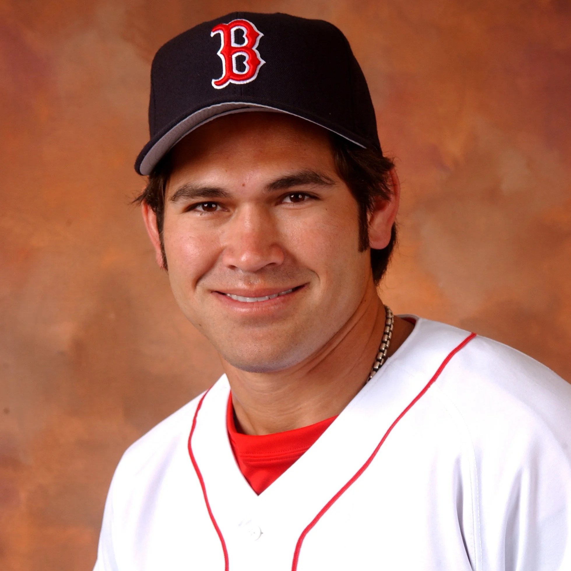 Red Sox Hall of Famer, Johnny Damon in his first year with the Red Sox