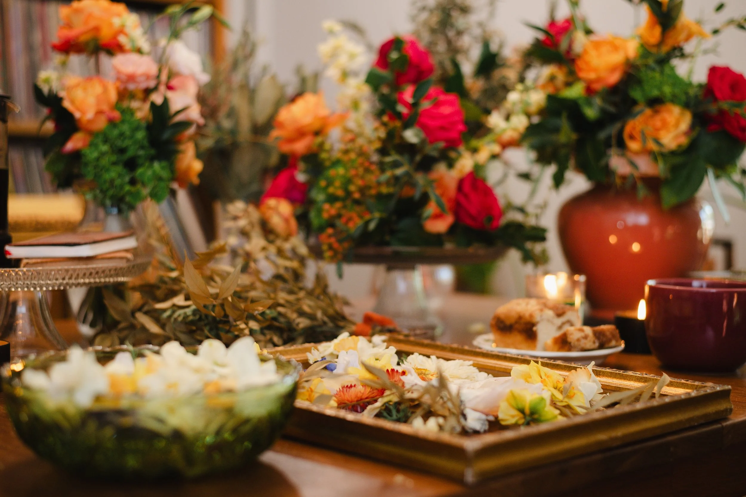 wedding bouquets and preserved flowers