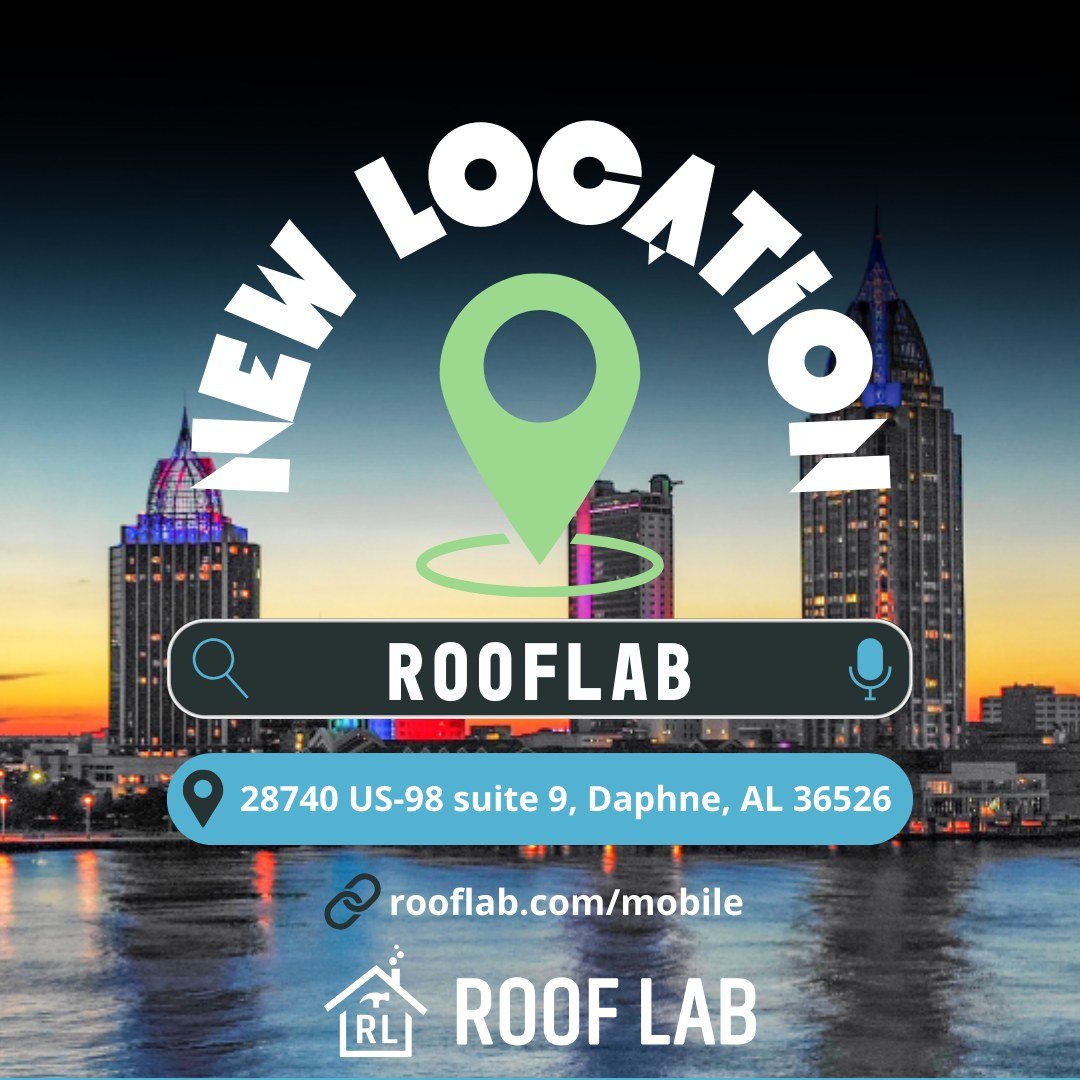 🎉 Exciting News Alert! 🎉 RoofLab is thrilled to announce the grand opening of our latest location in sunny Mobile, AL! Come join us as we bring our expertise to the heart of the Gulf Coast! #RoofLabMobile #GrandOpening #rooflab #RidgelineRoofing #r