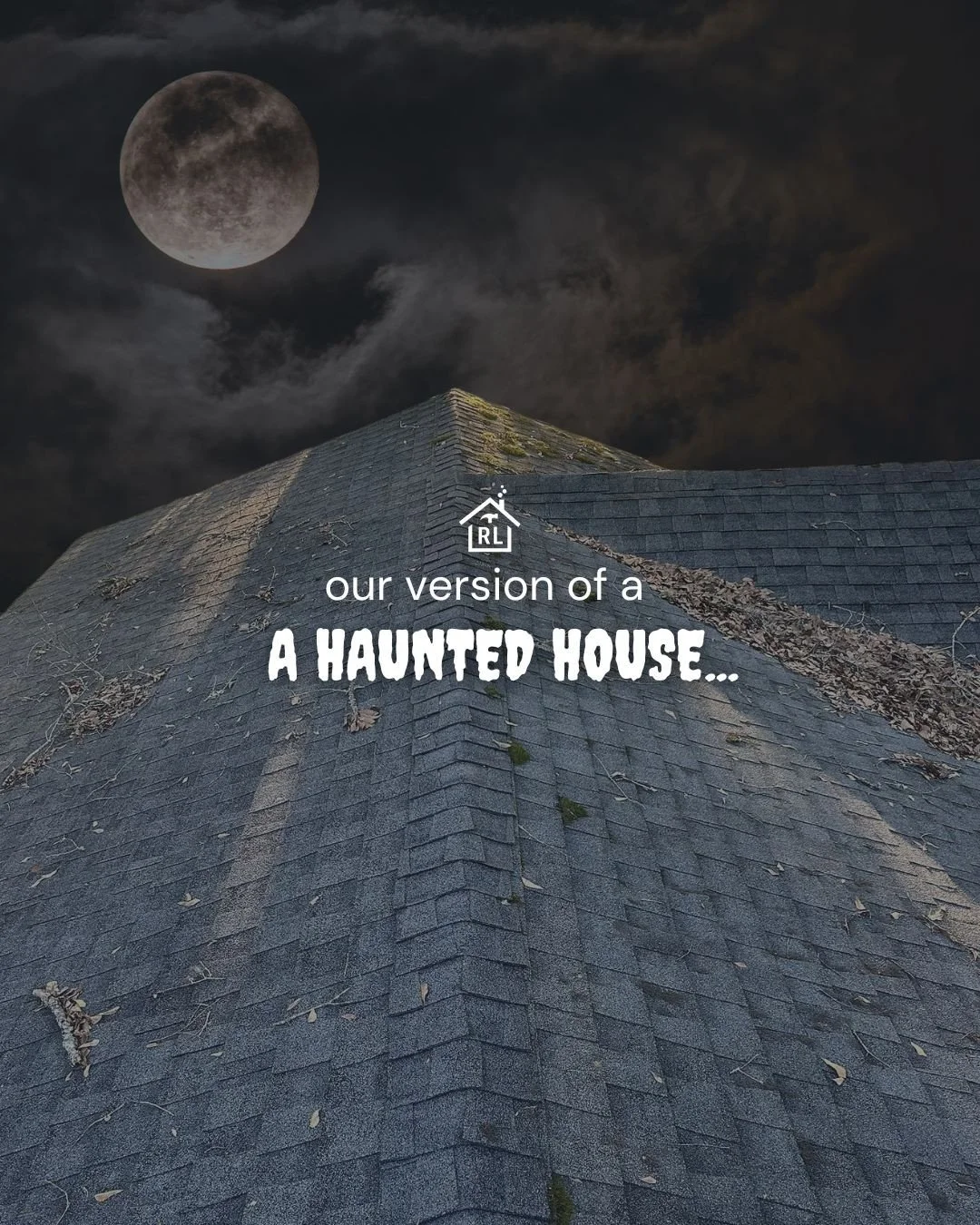 Happy Halloween!🎃 ⁠
⁠
Heres our spooky season version of a haunted house (roofing edition)🕸️👀