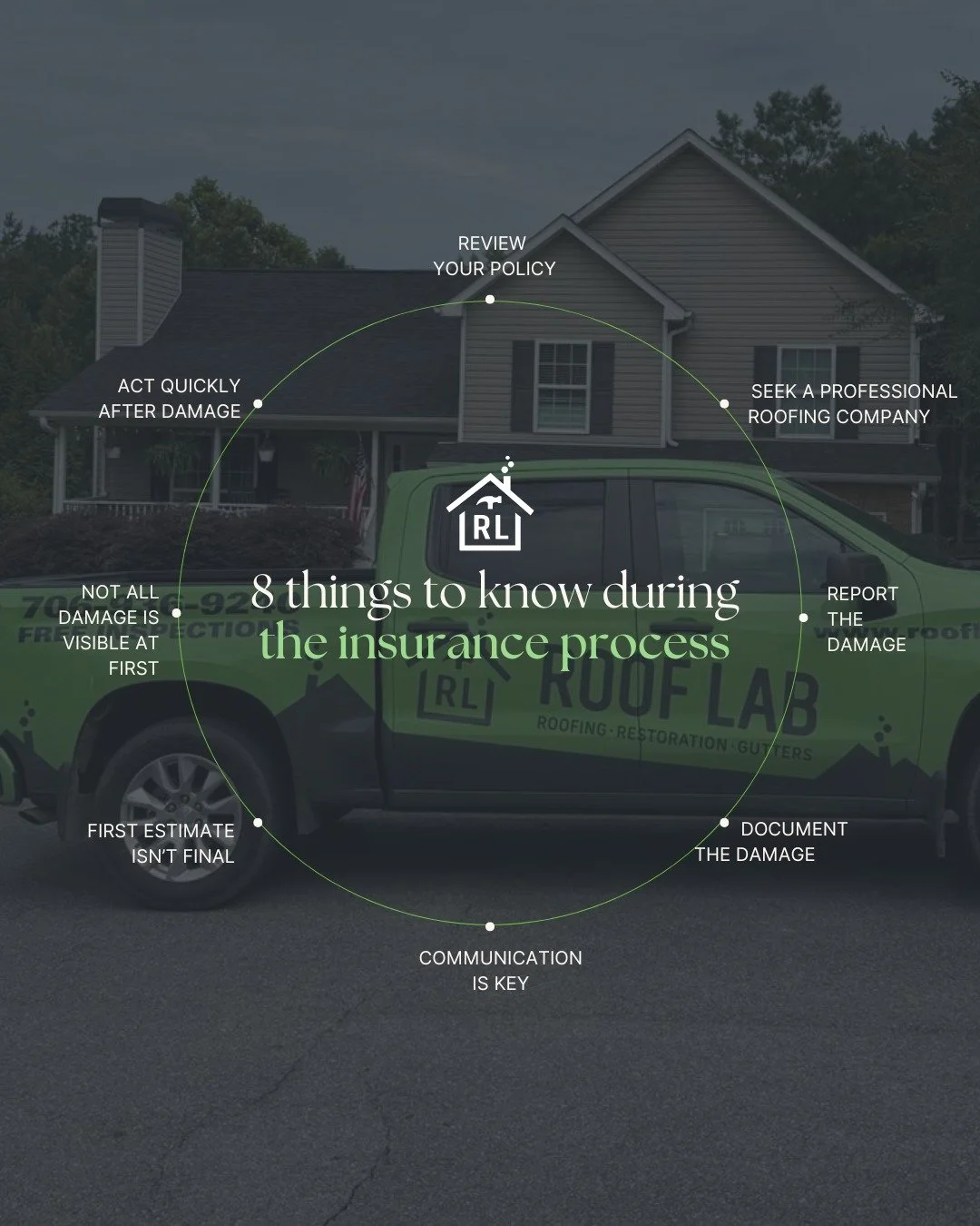 Storm damage can feel overwhelming, especially when the insurance process starts getting confusing. Here are 8 things every homeowner should know:

&rarr; Act quickly after damage
&rarr; Review your policy
&rarr; Seek a professional roofing company
&