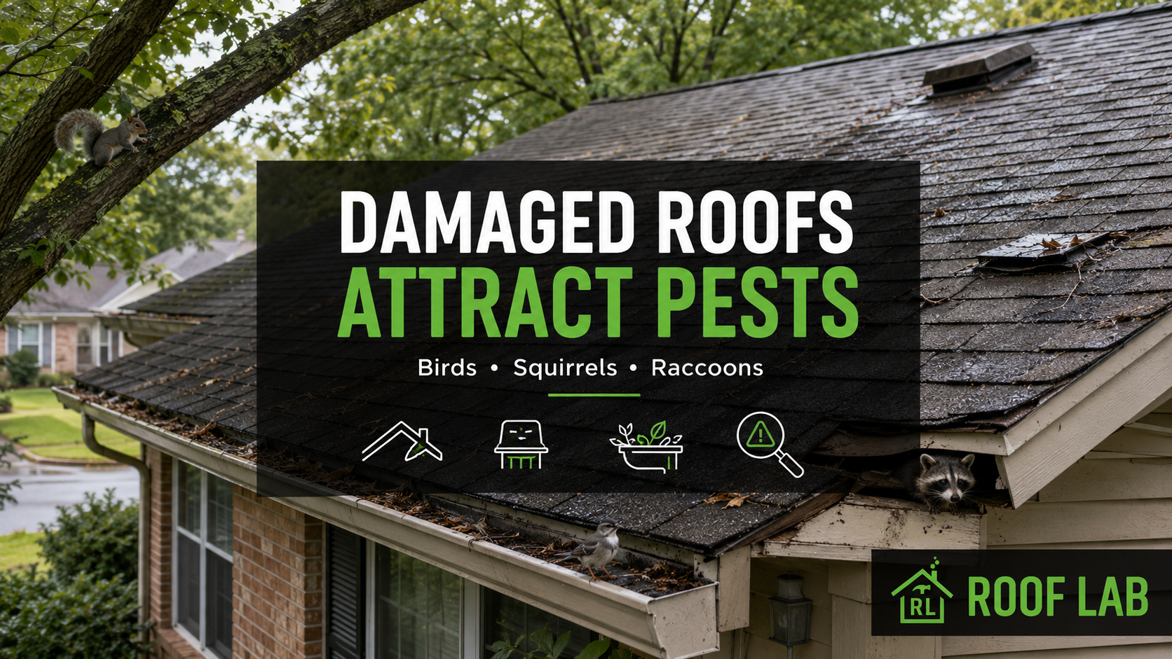 Why Birds, Squirrels, and Raccoons Love Damaged Roofs in Mobile