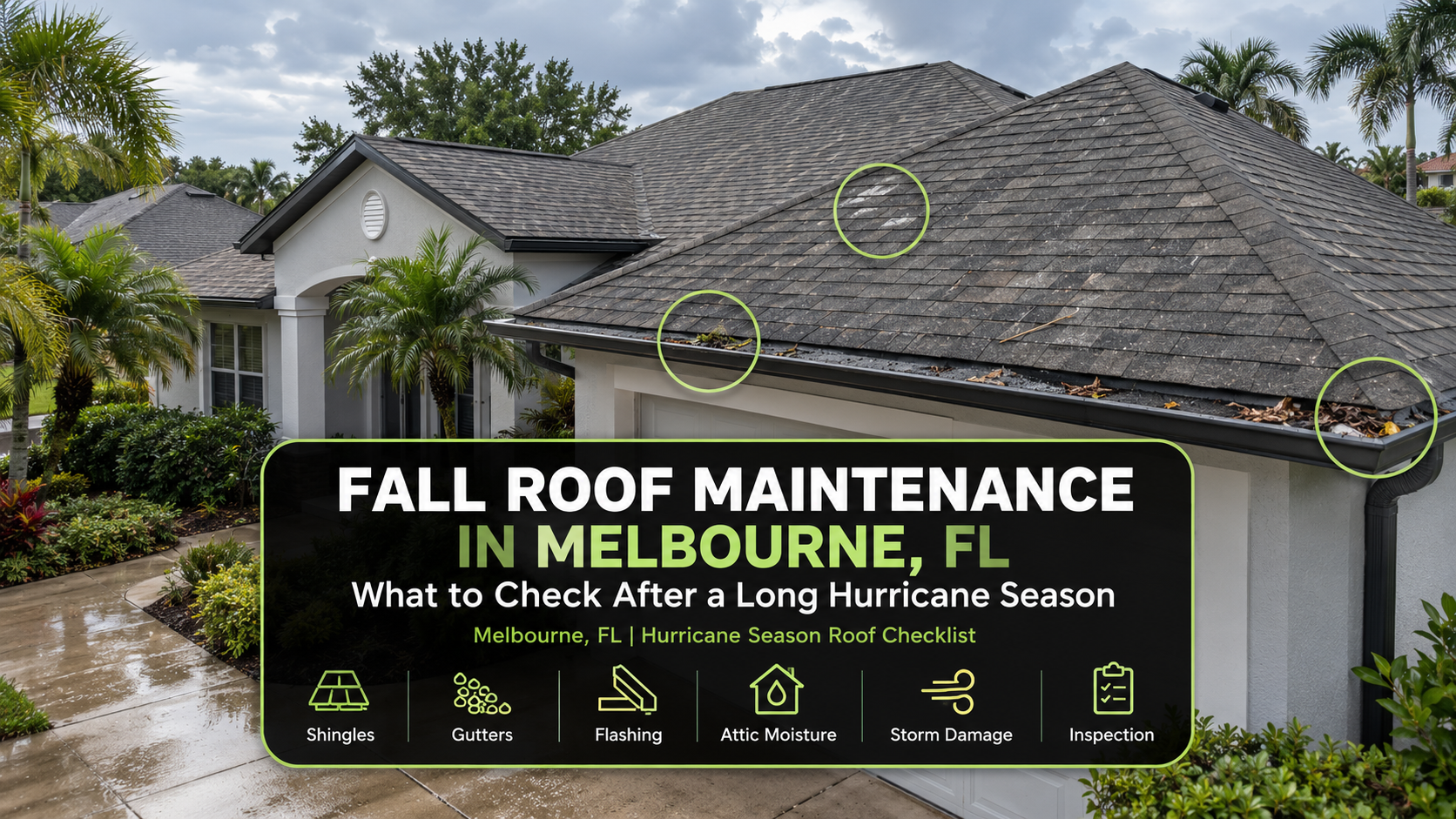 Why Palm Bay Homeowners Should Check Their Roof as Florida’s Rainy Season Winds Down