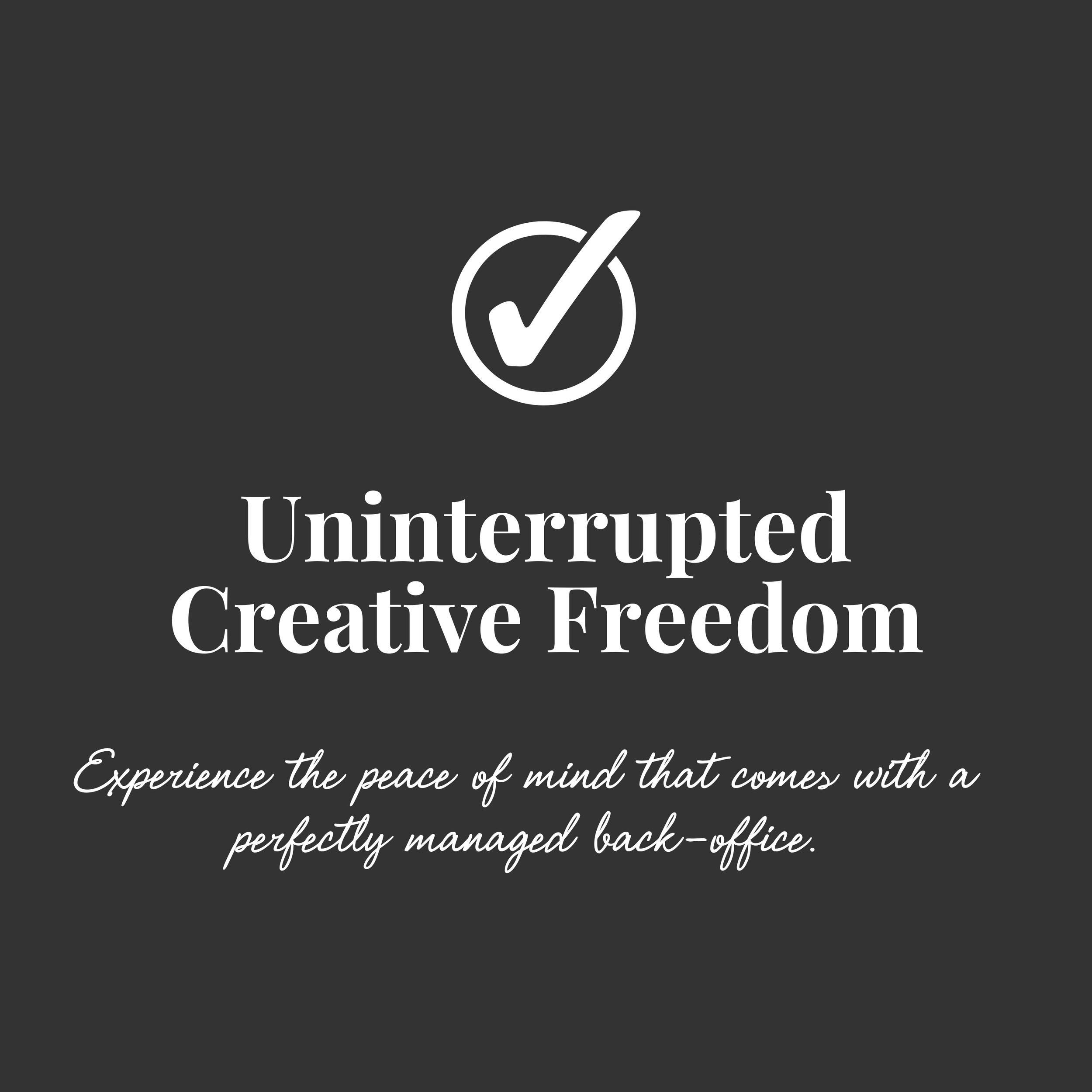 An icon representing creative freedom and peace of mind for business owners who outsource their administrative tasks to a virtual assistant.