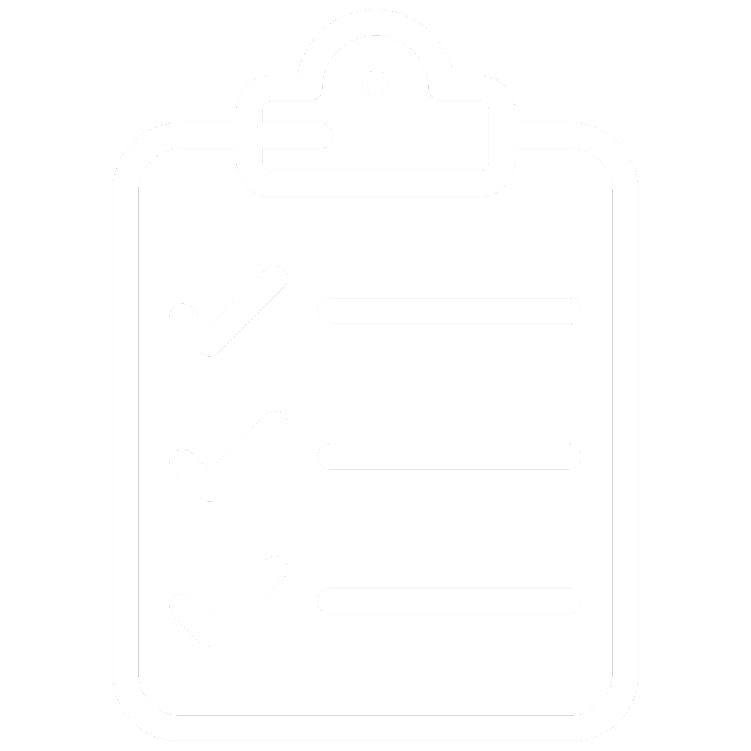 Clipboard icon representing the small business launch planning and discovery process.