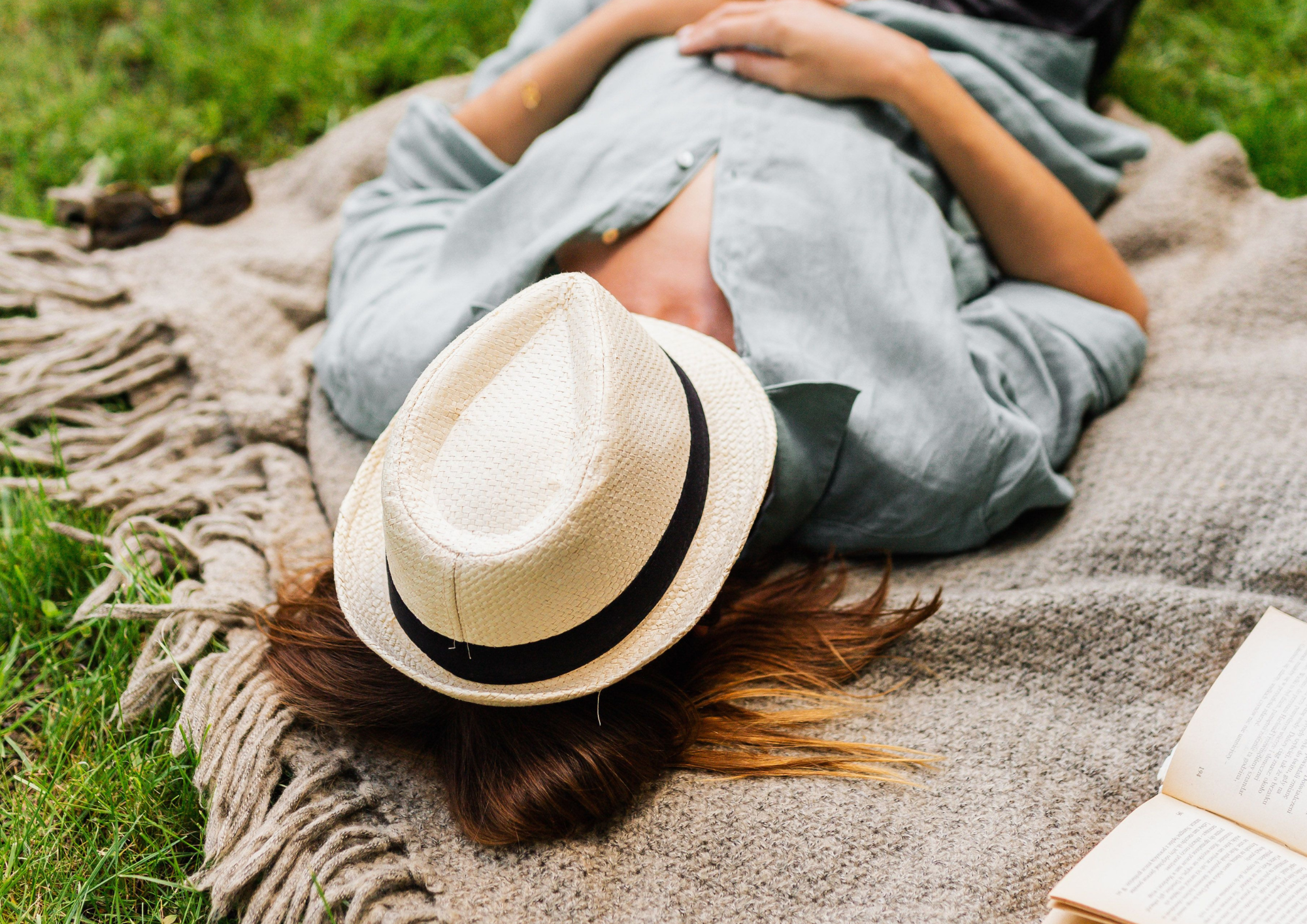 Business owner relaxing outdoors after getting out of the daily weeds