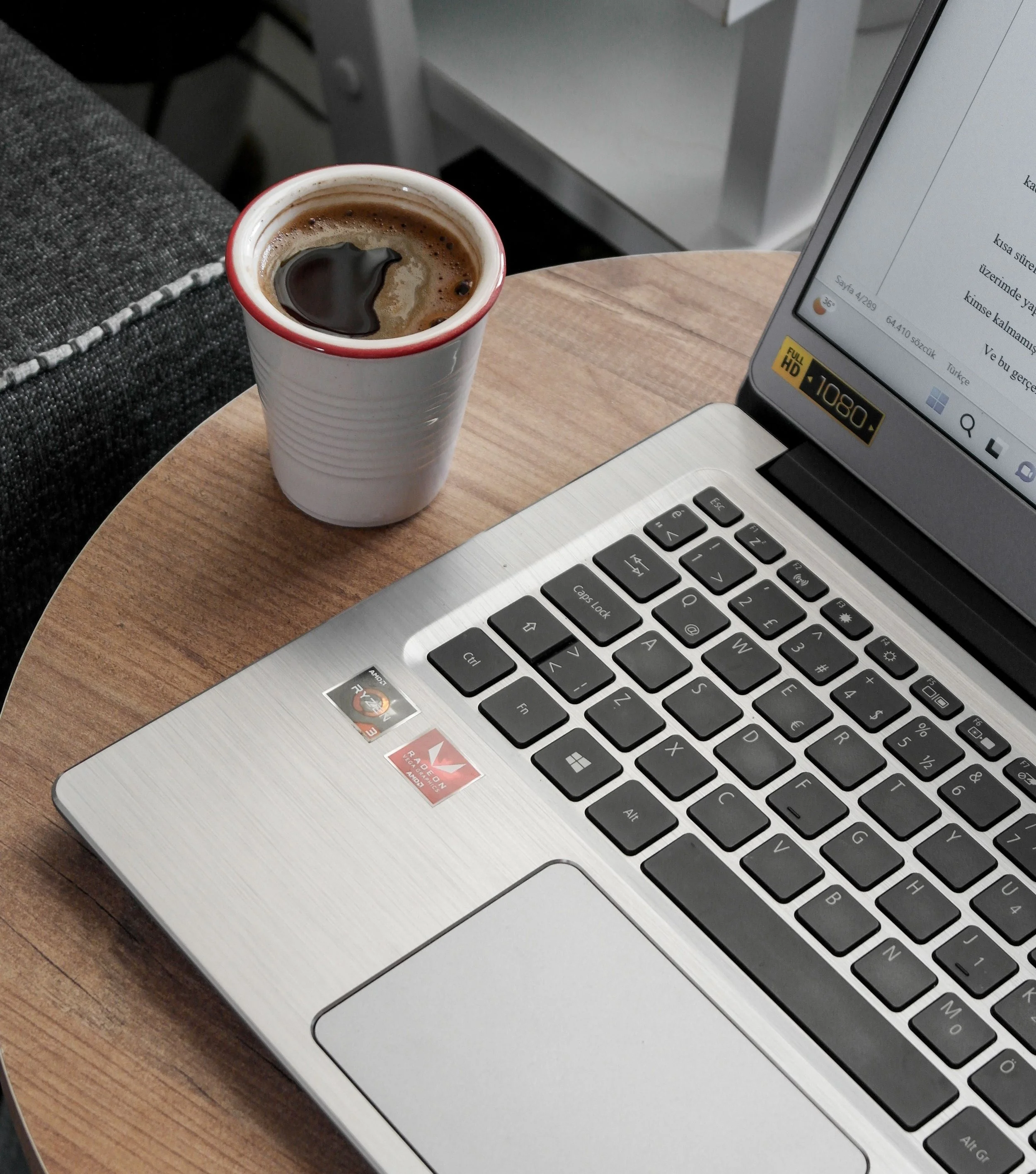 Organized website content and analytics on a computer screen