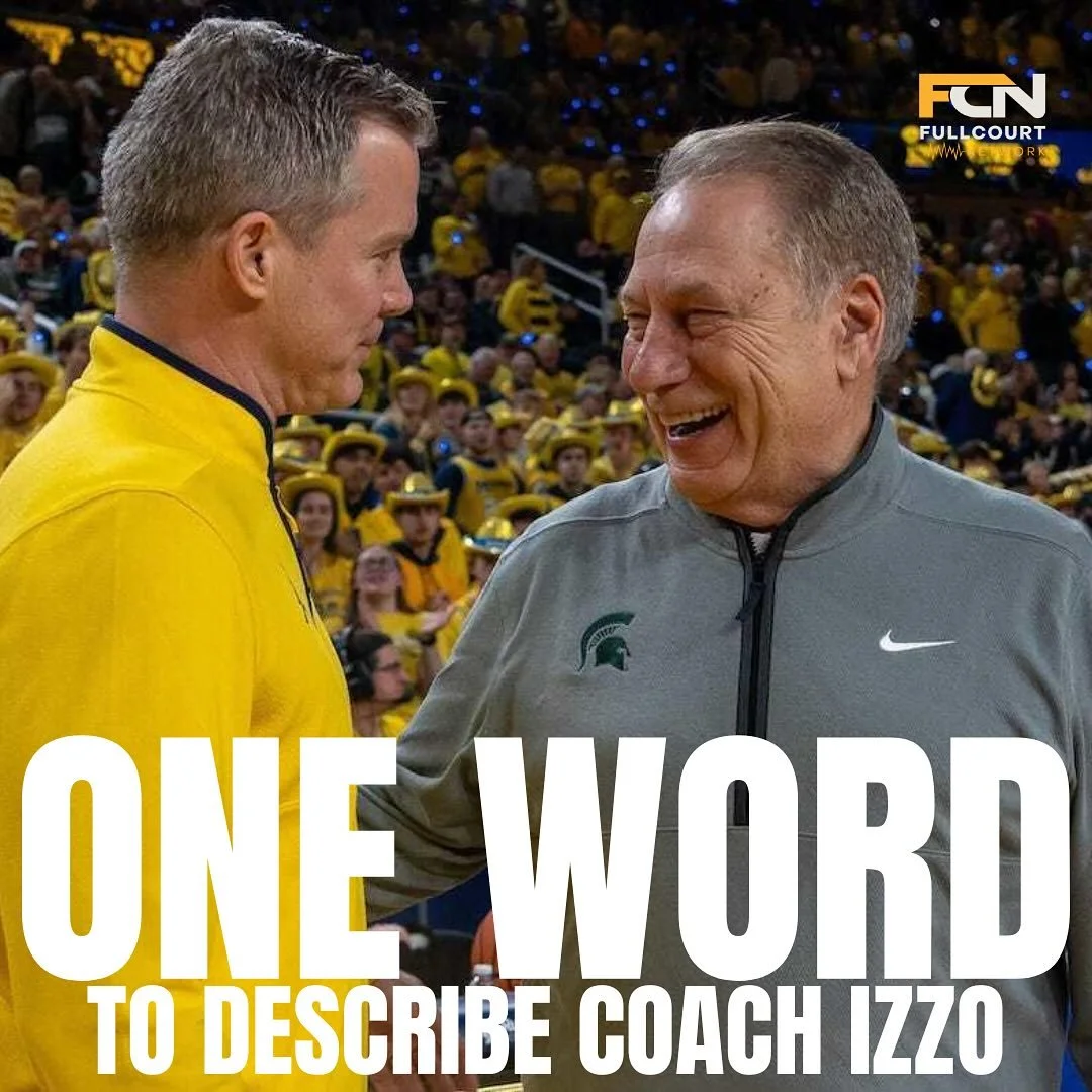 On a recent Full Court Press, we asked @coachdustymay one word to describe Tom Izzo and Coach May didn&rsquo;t follow instructions. Click the link in our profile to watch or listen on the Full Court Network.
#michiganstate #sparty #spartynation #tomi