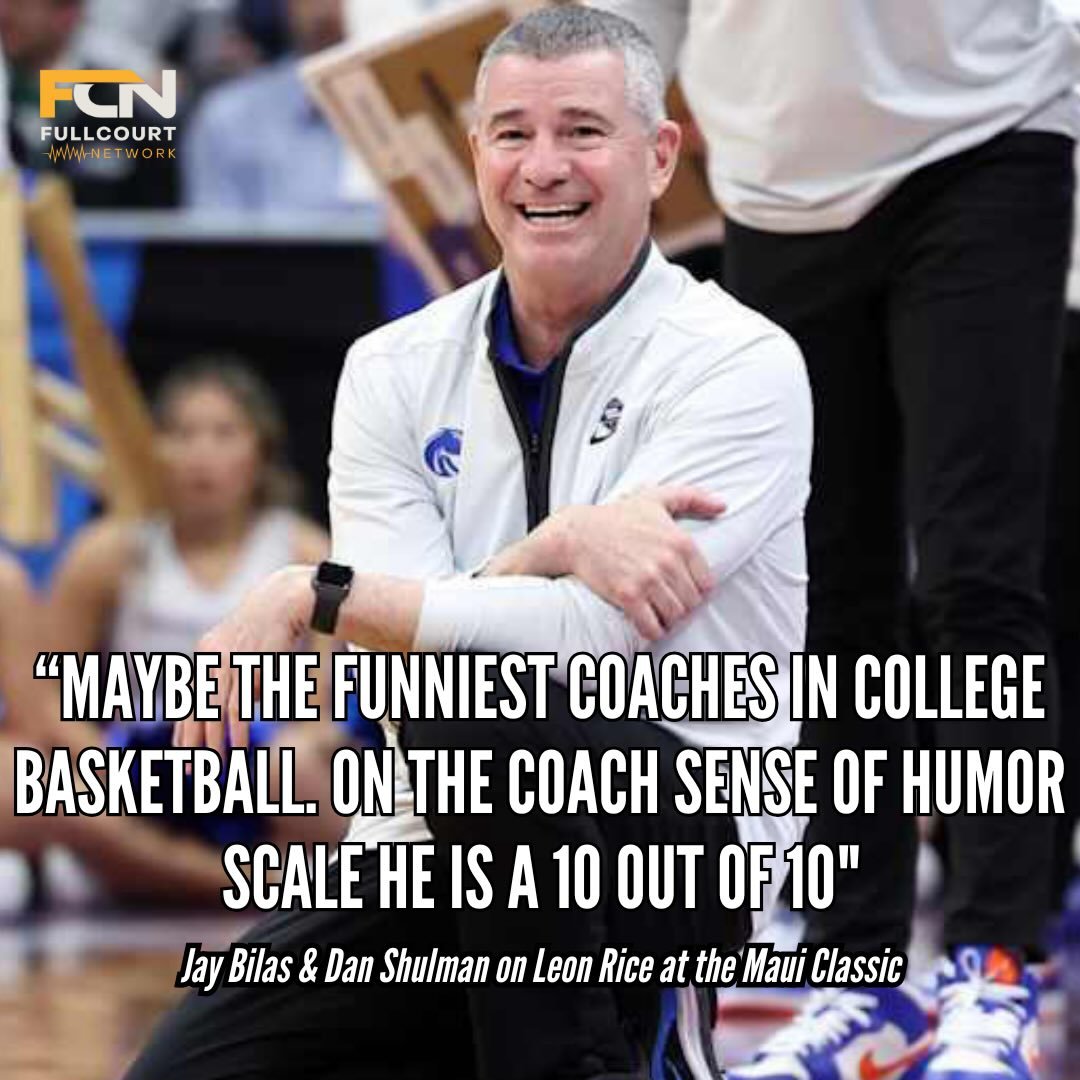 We can 💯 agree that @boisestatembb @coachleonrice is a funny dude as we have had him on the Full Court Network. Coach Rice is also a fun coach to watch on the sidelines especially when he is getting after the officials. Love it!
#boisestate #boisest