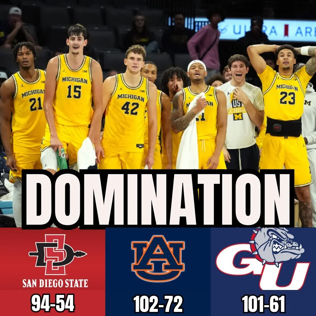Domination is one word you can say about @umichbball in the @playersera along with their game against Middle Tennessee State. Can they keep this going? We think so and follow @fullcourtnetwork for all your college basketball content.
#goblue #michiga
