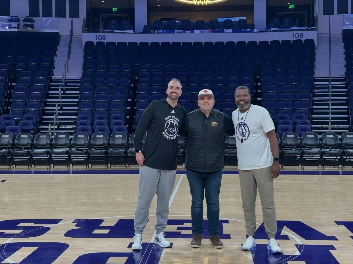 Really solid day yesterday checking out @hpu_mbb and seeing two of our favorites in @coachclayman and @ben_fletcher15 . Two talented coaches but even better people! High Point is the place to be and excited to watching some @bigsouthsports Hoops toni
